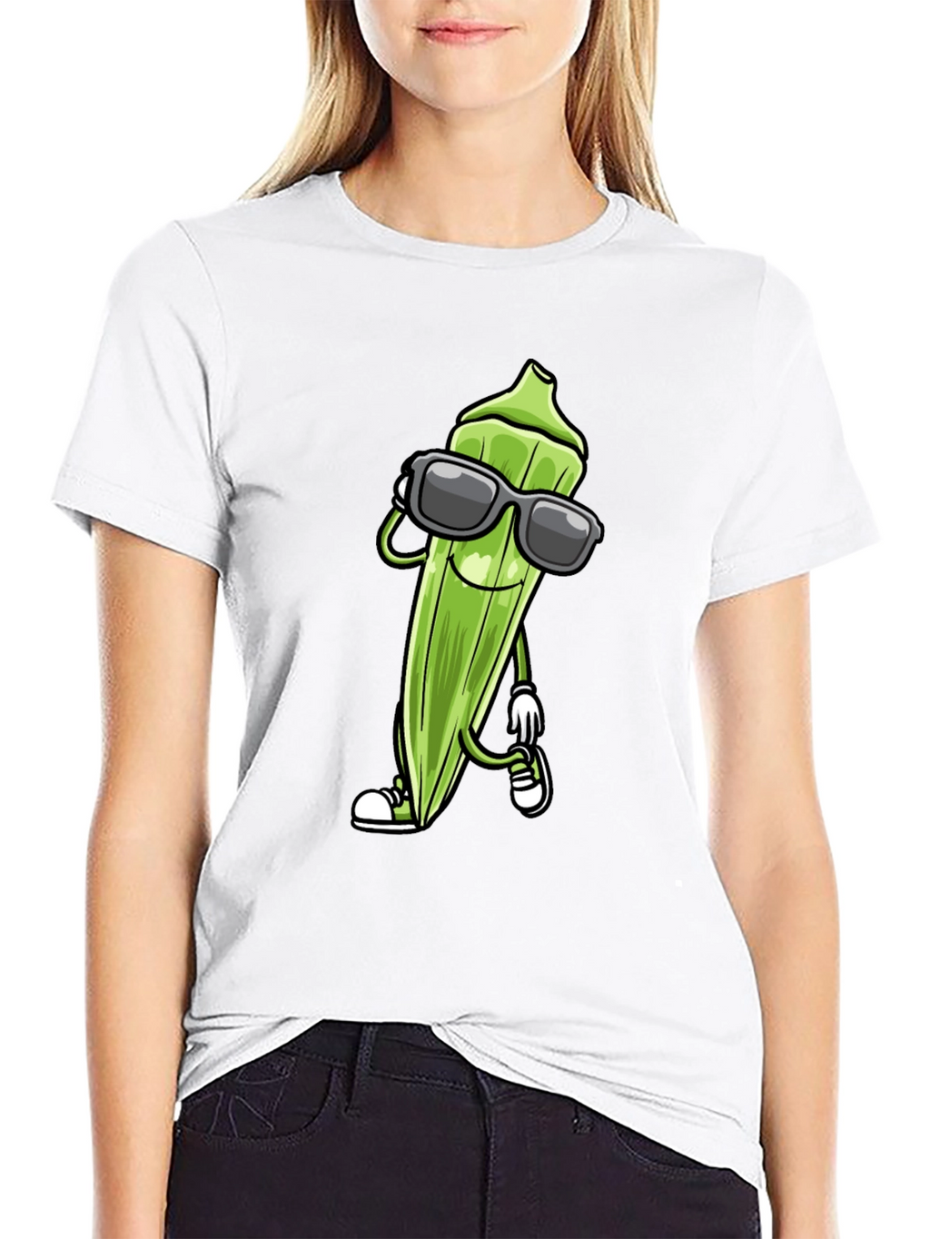 Cool Okra T-Shirt - Funny Vegetarian Vegetable Tee