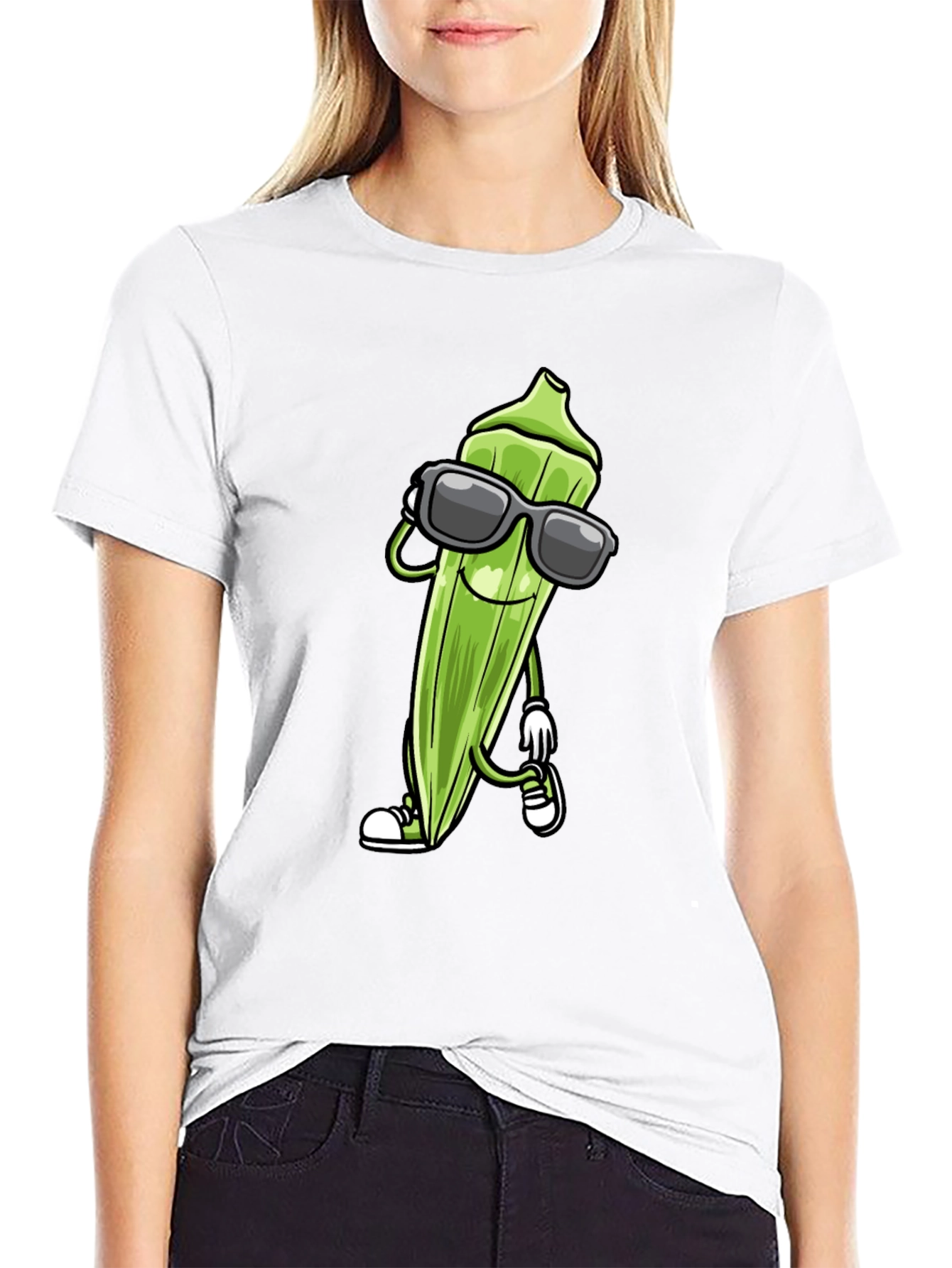 Cool Okra T-Shirt - Funny Vegetarian Vegetable Tee