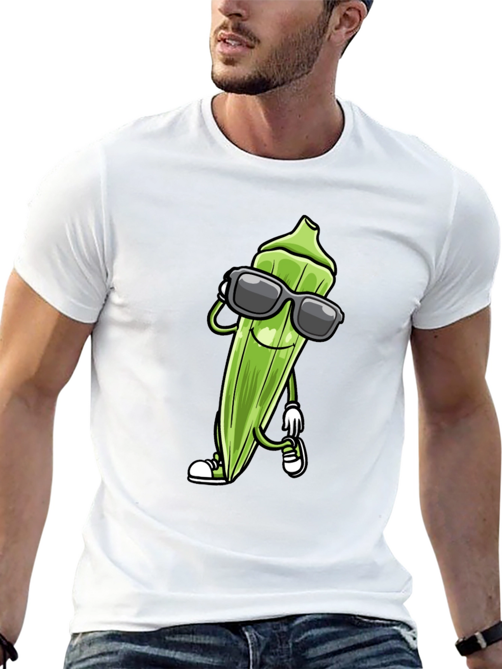 Cool Okra T-Shirt - Funny Vegetarian Vegetable Tee