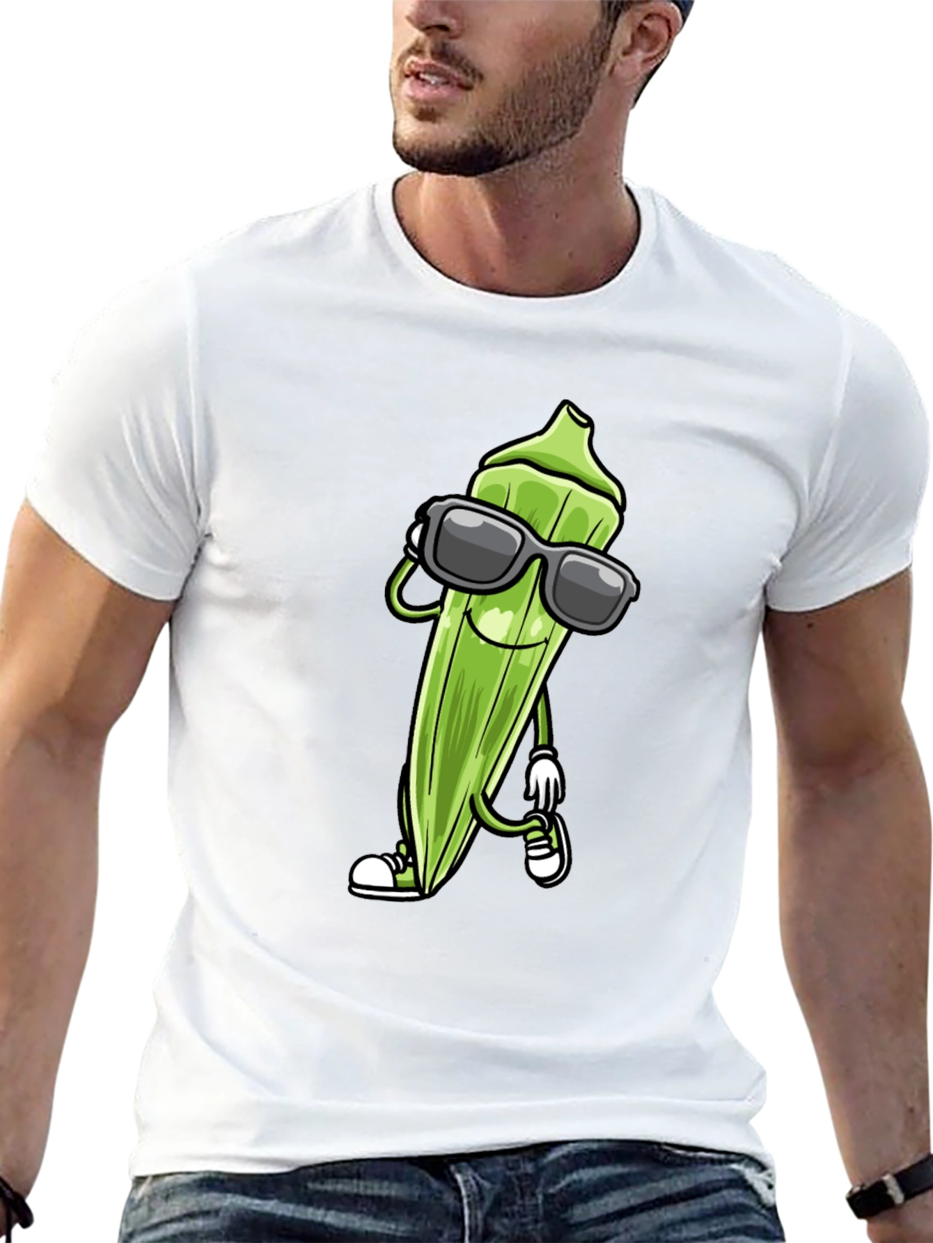 Cool Okra T-Shirt - Funny Vegetarian Vegetable Tee