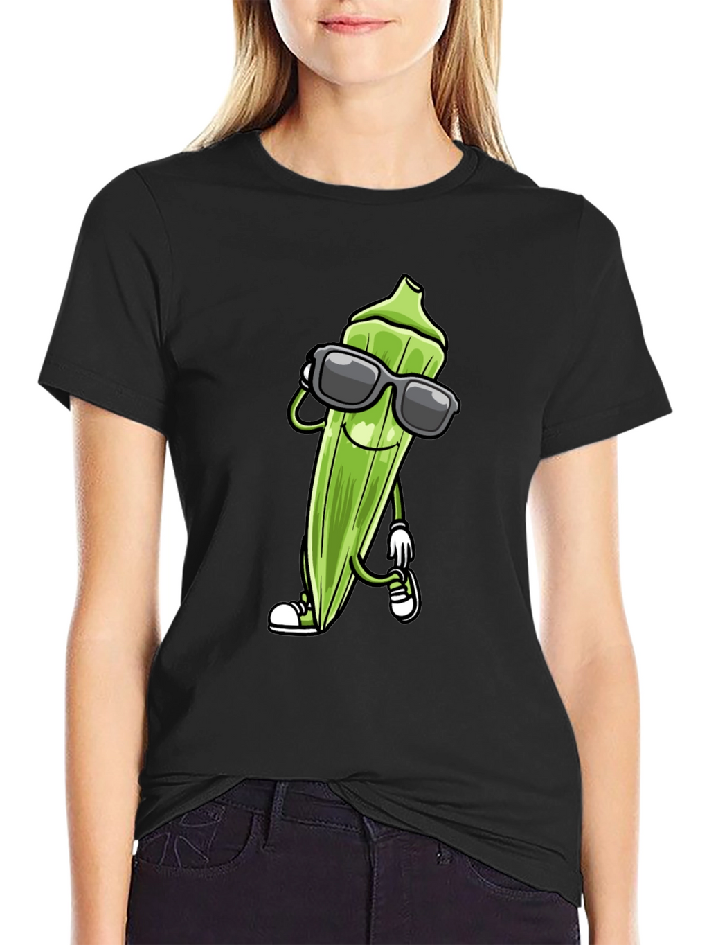 Cool Okra T-Shirt - Funny Vegetarian Vegetable Tee
