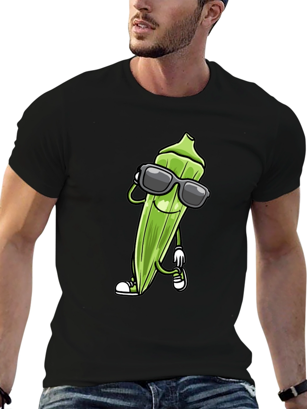 Cool Okra T-Shirt - Funny Vegetarian Vegetable Tee