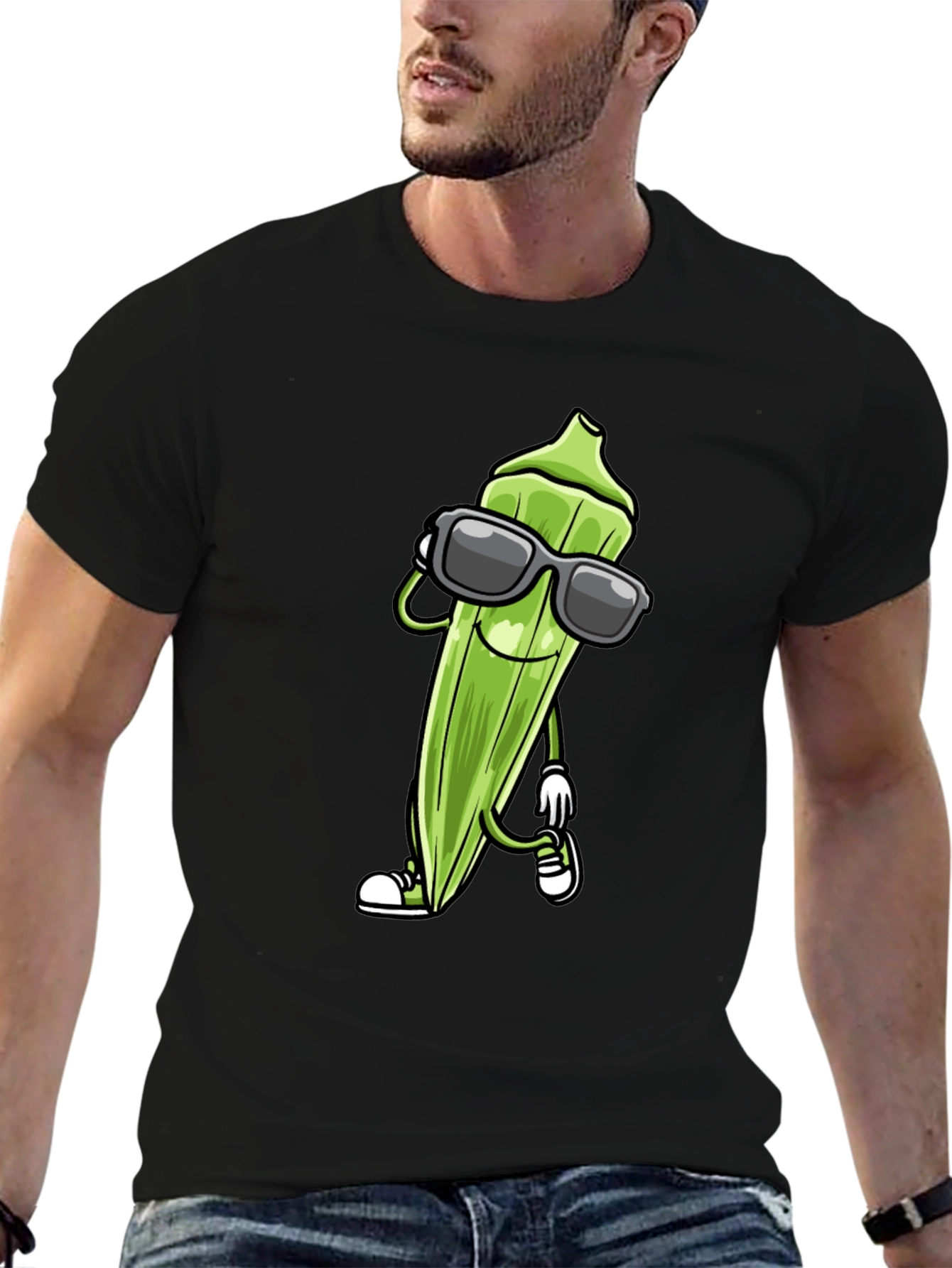 Cool Okra T-Shirt - Funny Vegetarian Vegetable Tee