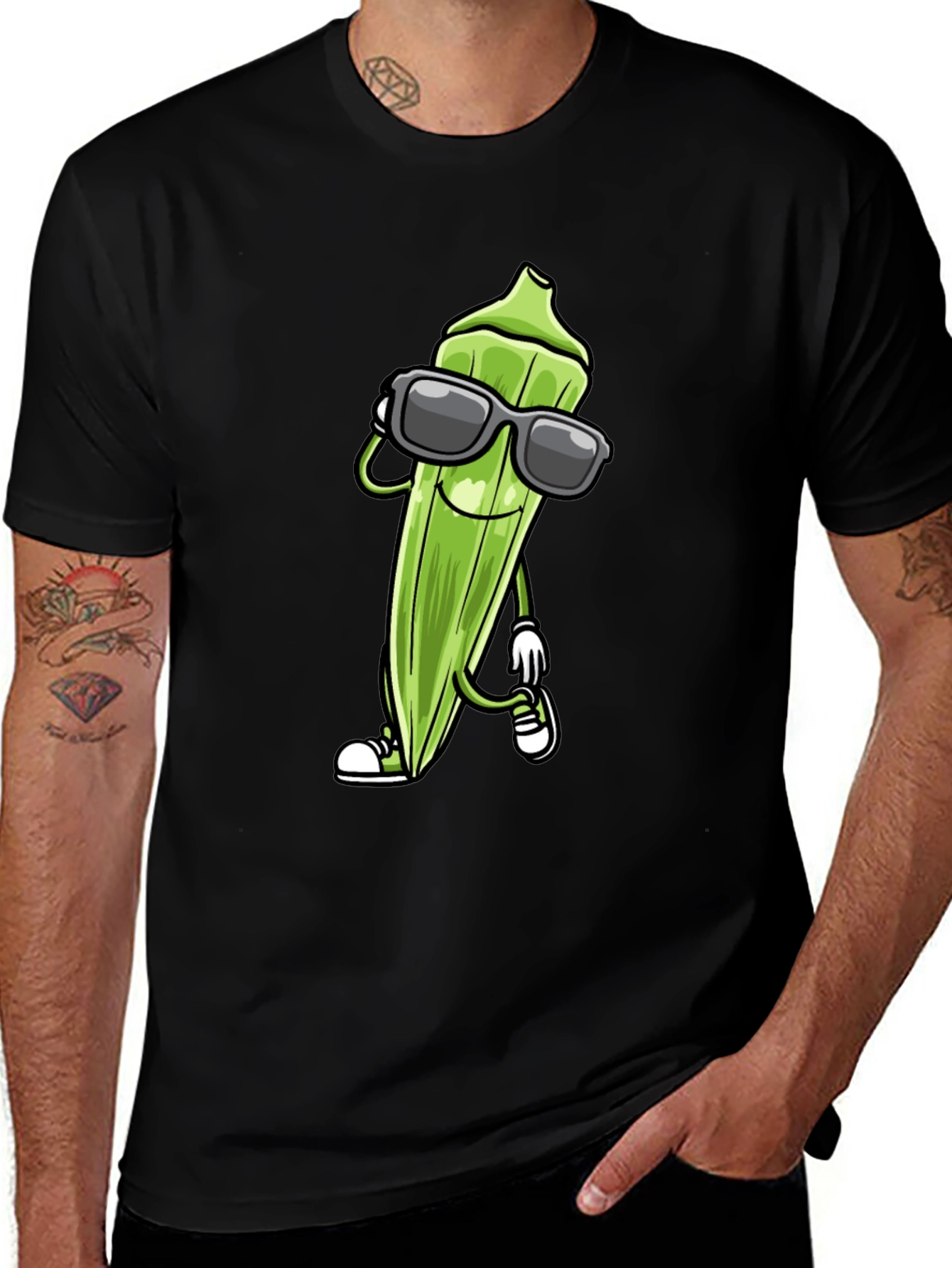Cool Okra T-Shirt - Funny Vegetarian Vegetable Tee