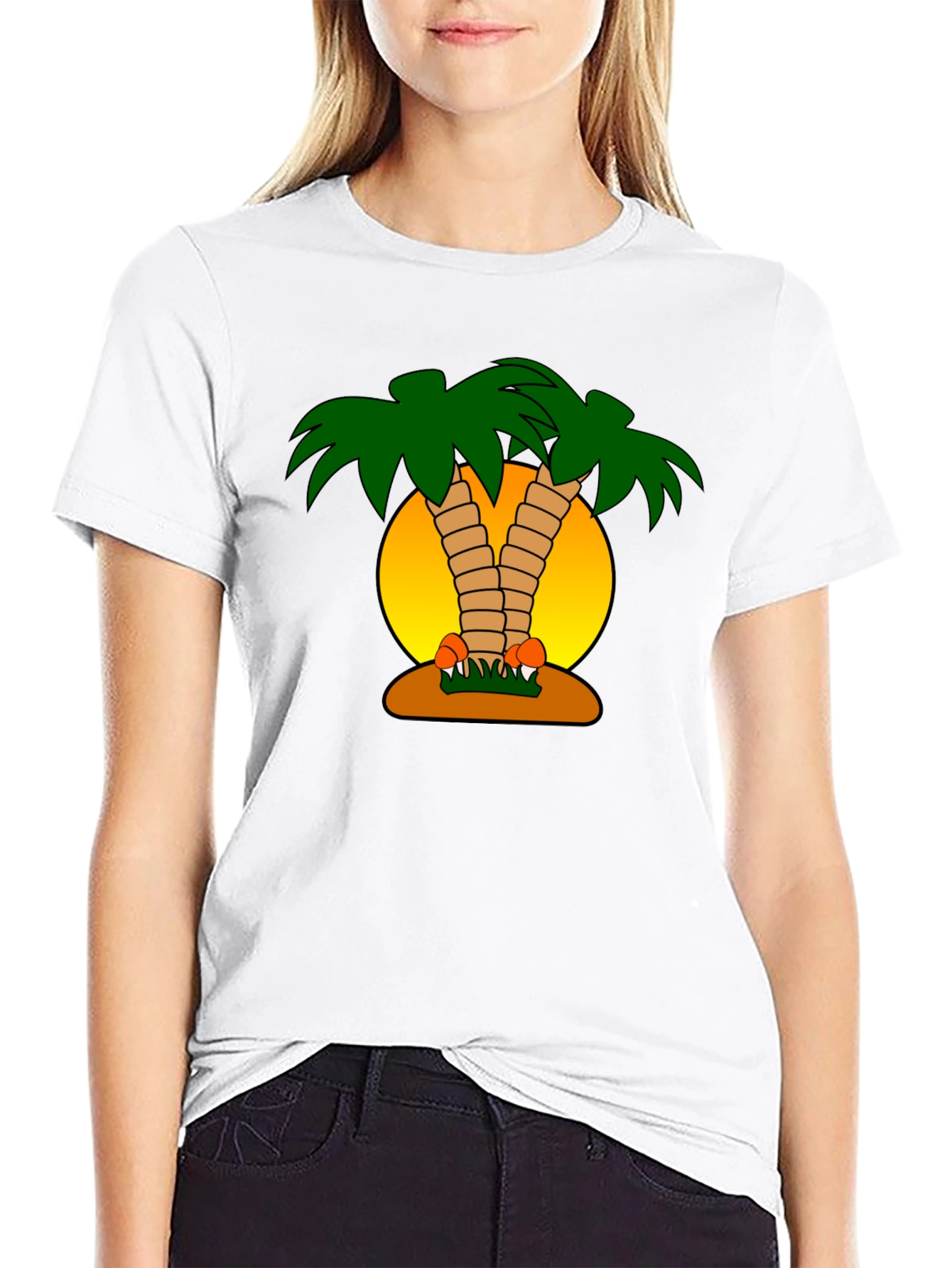 Tropical Palm Tree Graphic T-Shirt