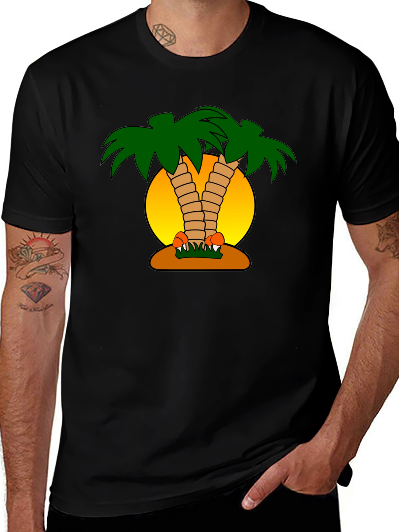 Tropical Palm Tree Graphic T-Shirt