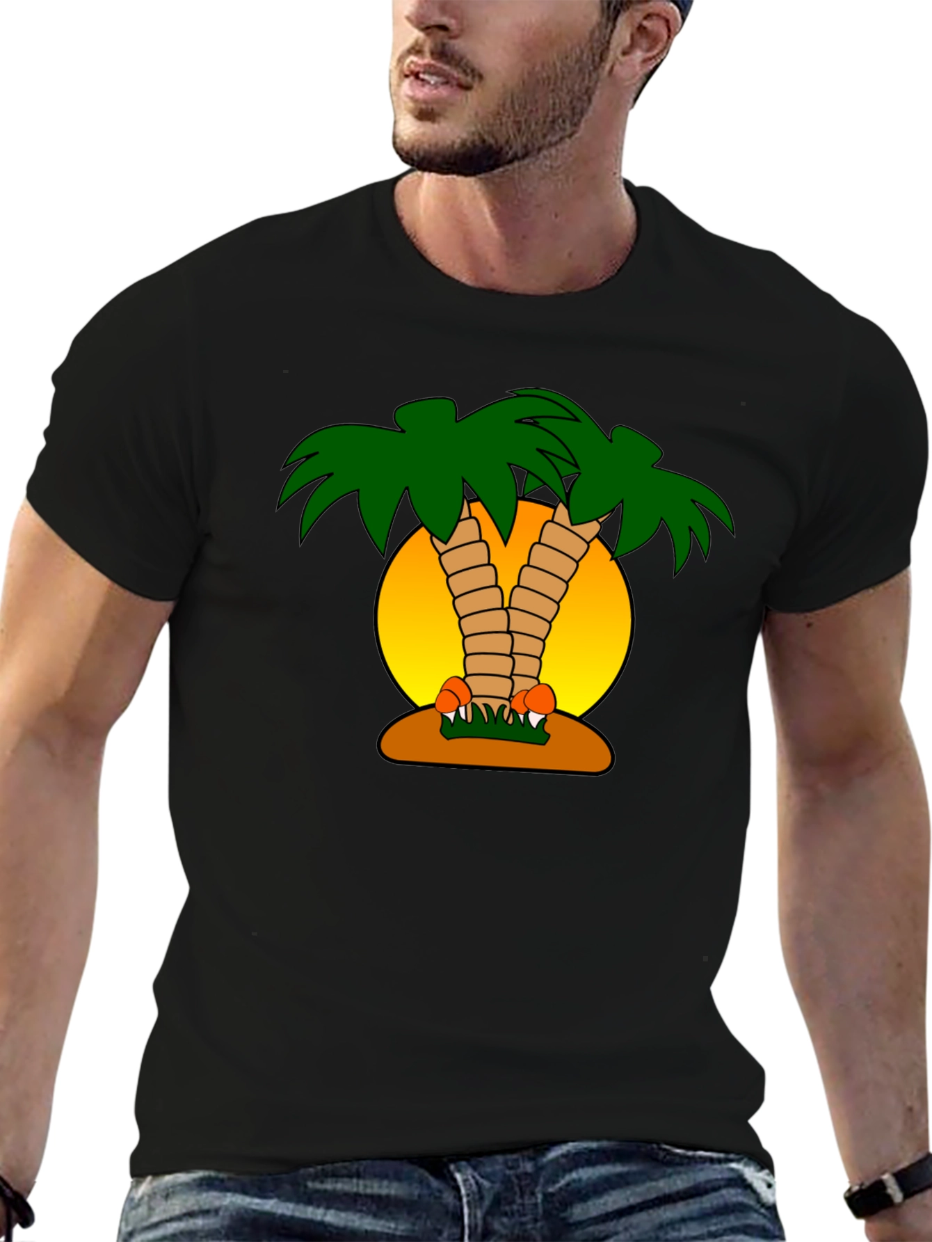 Tropical Palm Tree Graphic T-Shirt