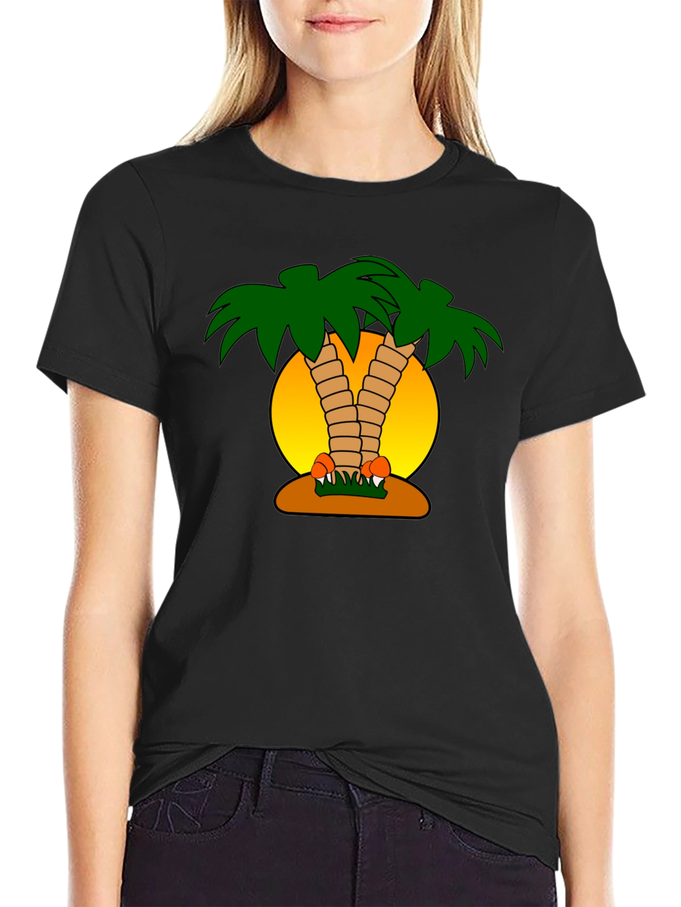 Tropical Palm Tree Graphic T-Shirt