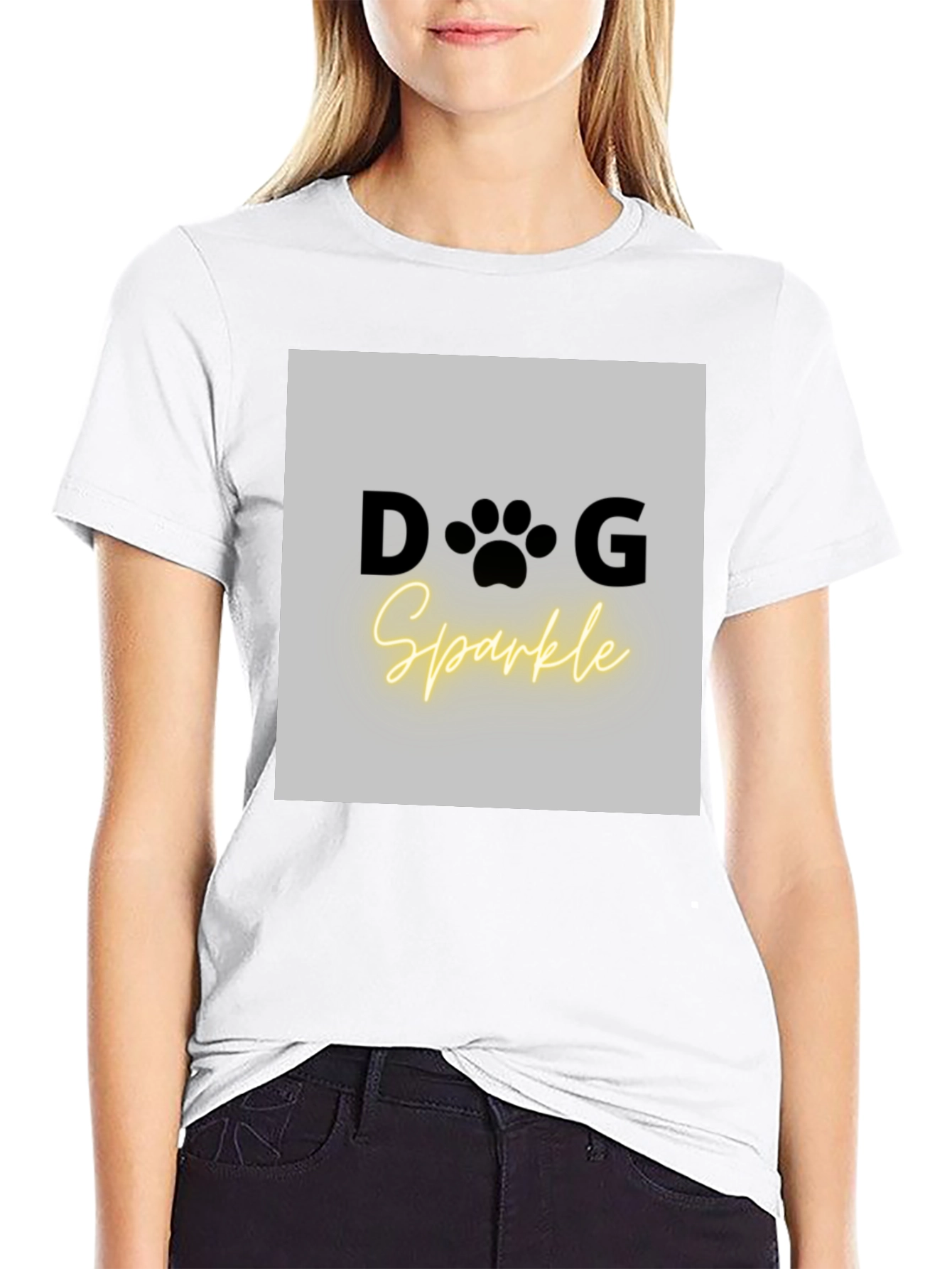 Dog Sparkle Graphic Tee - Unisex Black T-Shirt