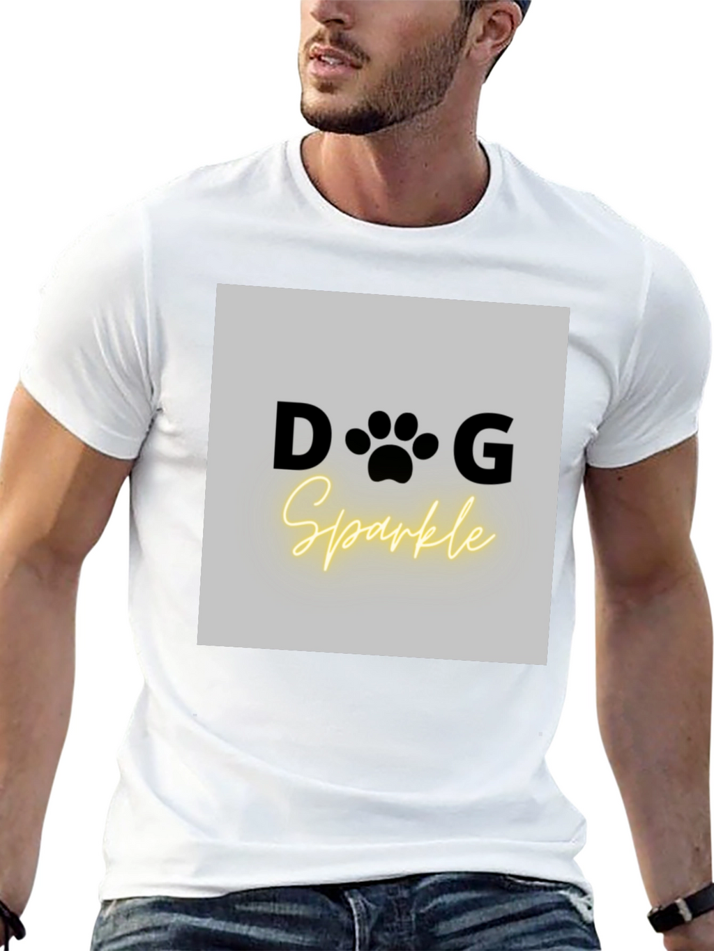 Dog Sparkle Graphic Tee - Unisex Black T-Shirt