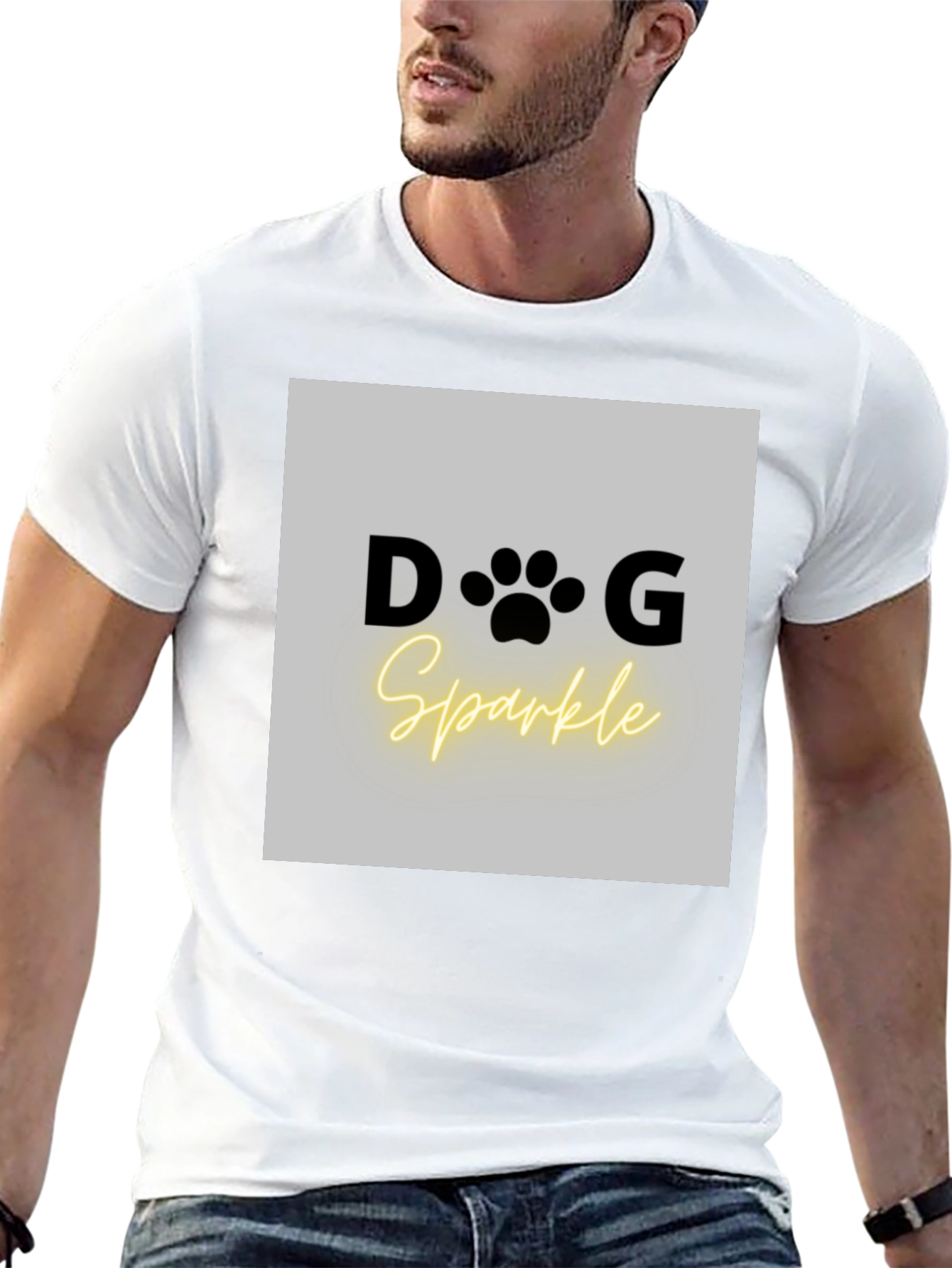Dog Sparkle Graphic Tee - Unisex Black T-Shirt