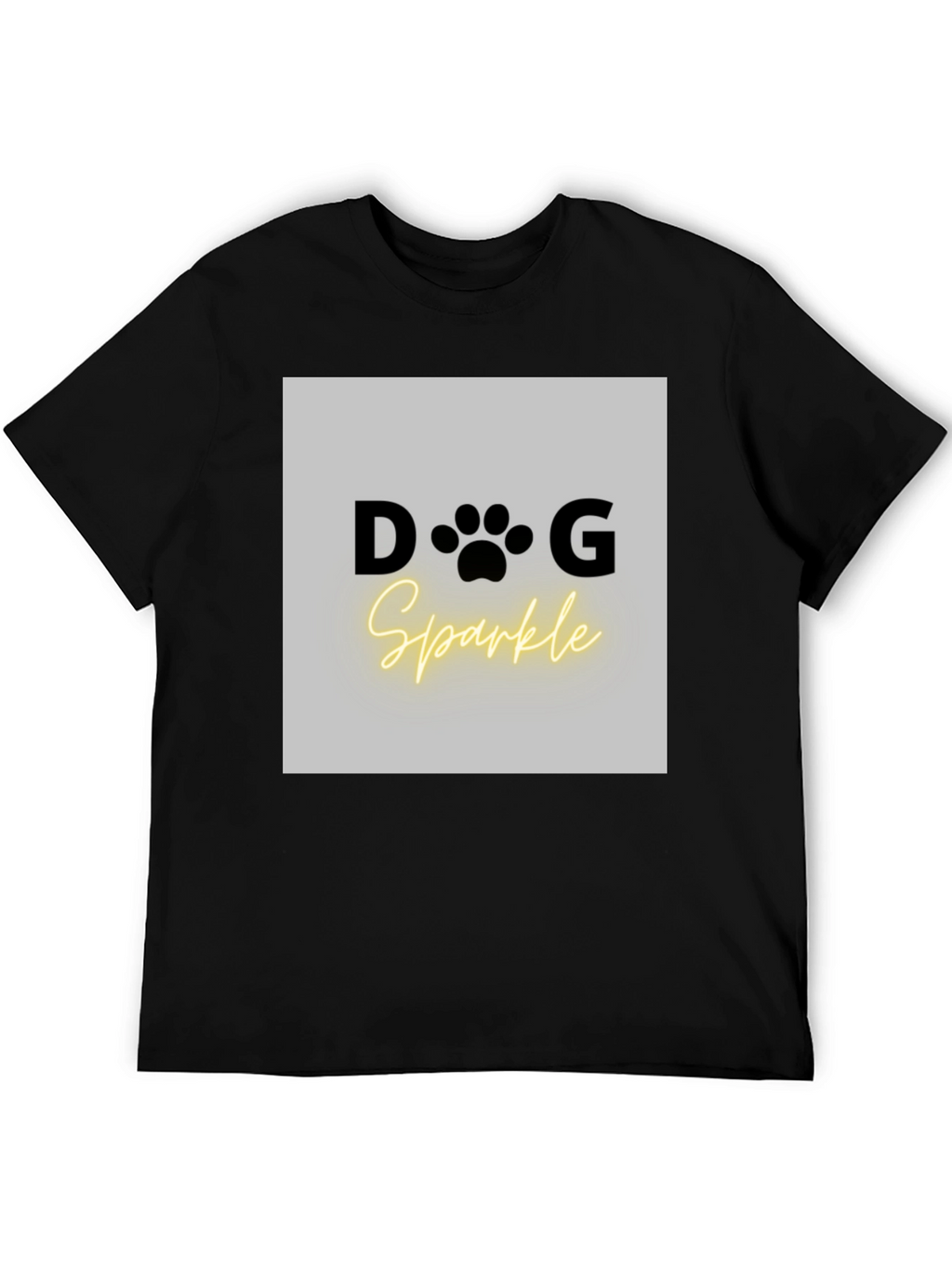 Dog Sparkle Graphic Tee - Unisex Black T-Shirt