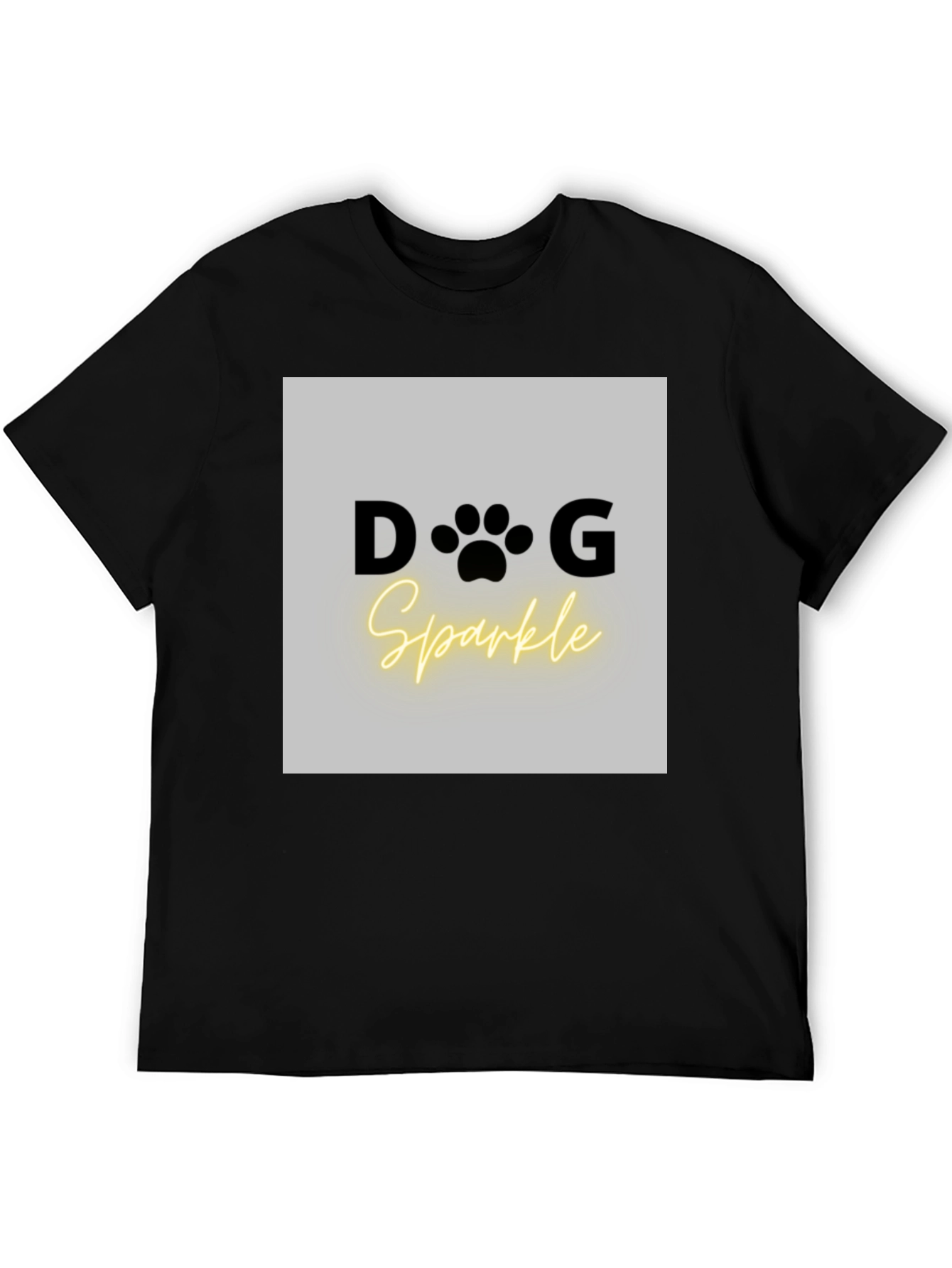 Dog Sparkle Graphic Tee - Unisex Black T-Shirt
