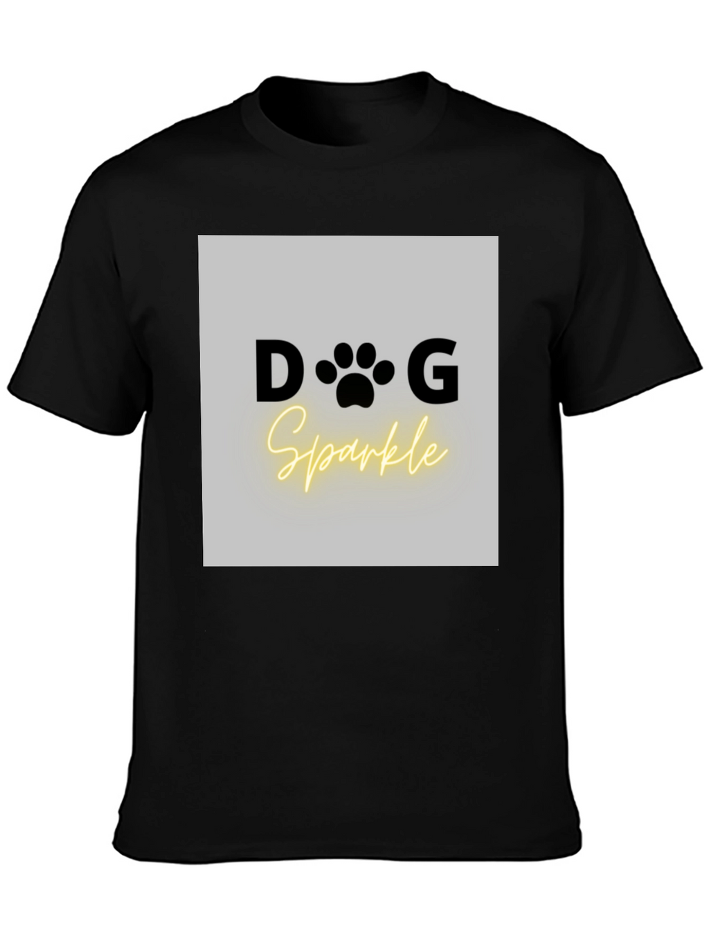 Dog Sparkle Graphic Tee - Unisex Black T-Shirt