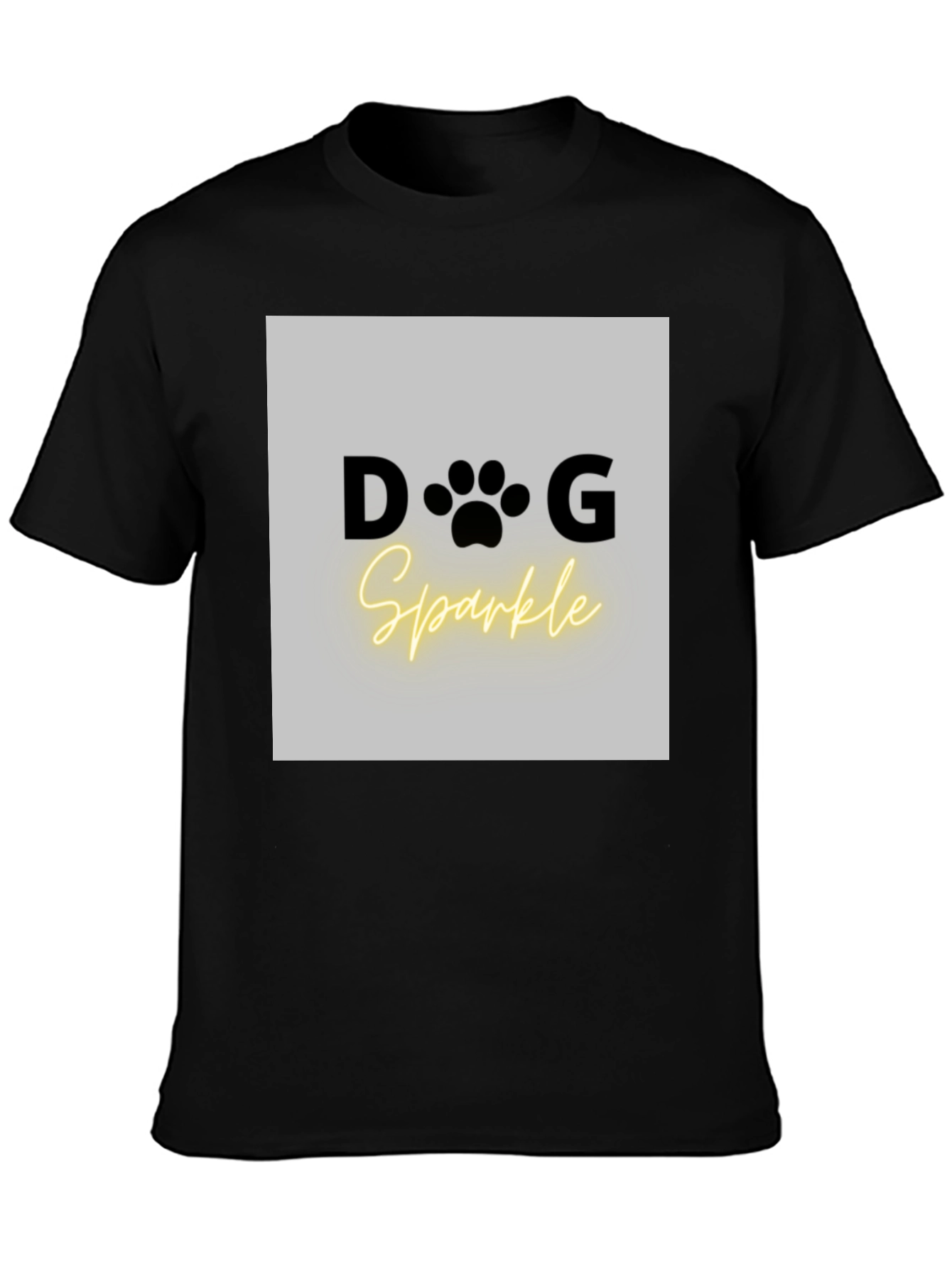 Dog Sparkle Graphic Tee - Unisex Black T-Shirt