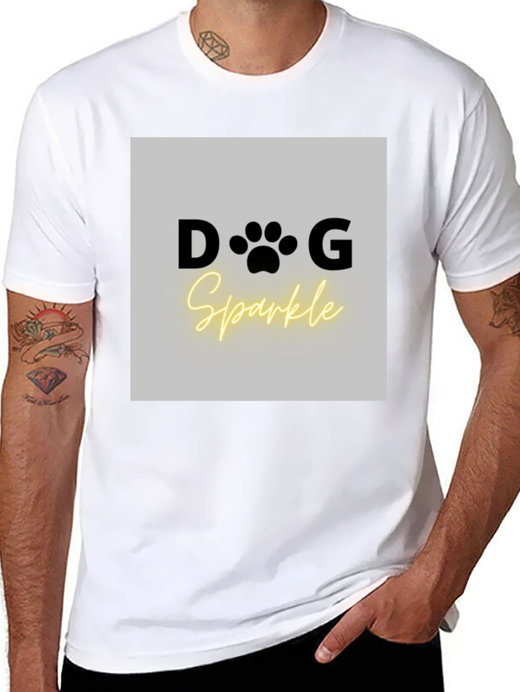 Dog Sparkle Graphic Tee - Unisex Black T-Shirt