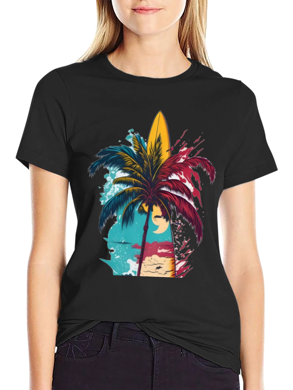 Island Vibes Graphic Tee - Black