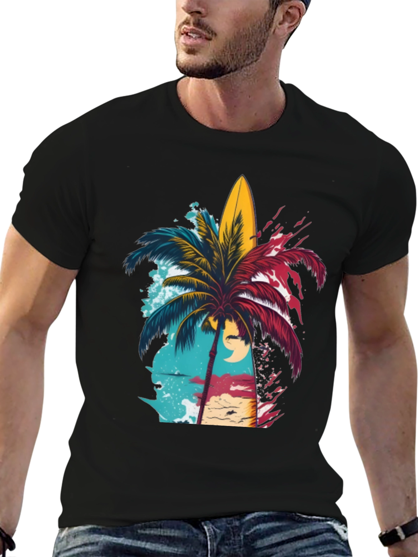 Island Vibes Graphic Tee - Black