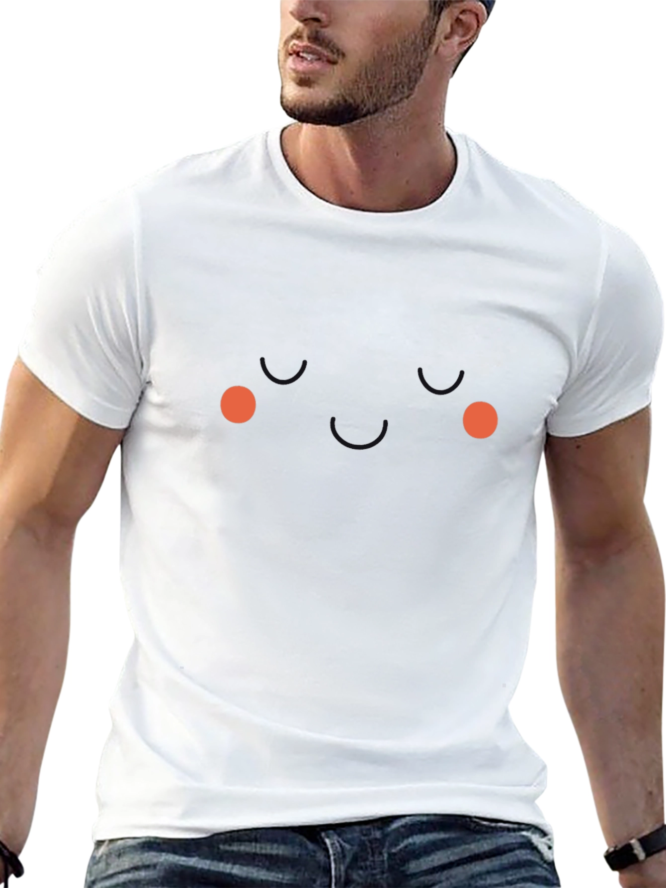 Funny Face Graphic Tee - Black Novelty T-Shirt