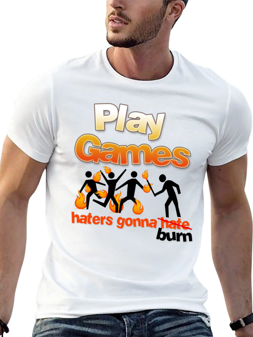 Play Games Haters Gonna Hate Mens T-Shirt