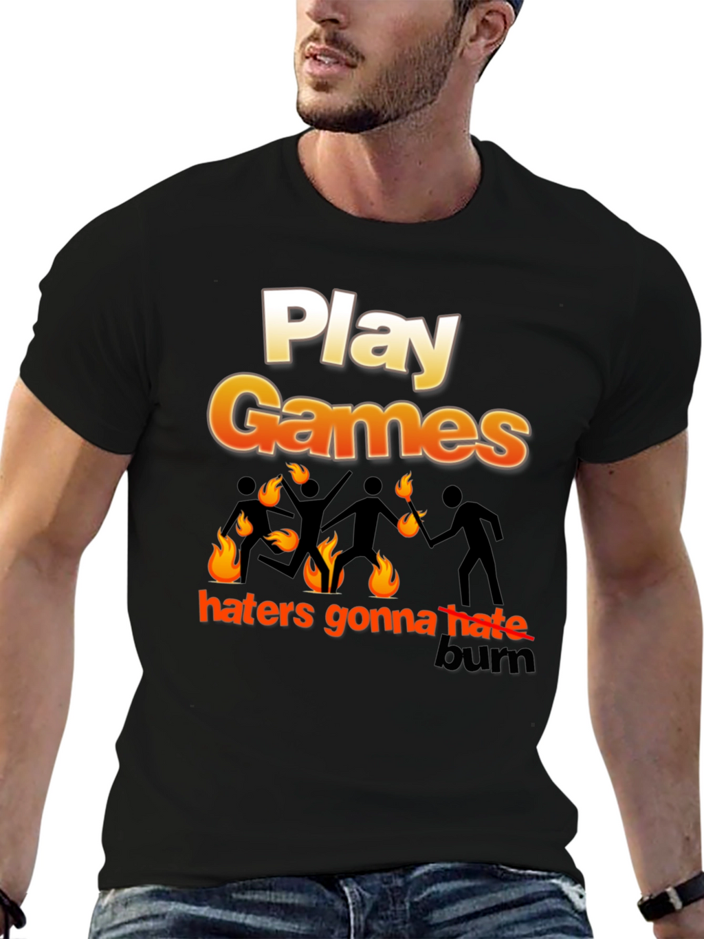 Play Games Haters Gonna Hate Mens T-Shirt