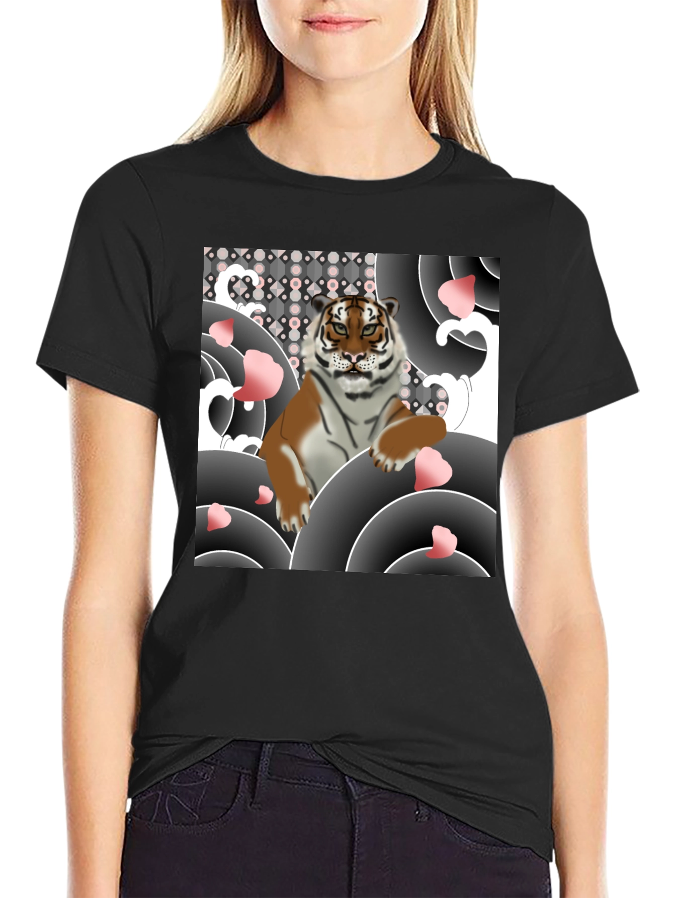 Tiger Graphic Black T-Shirt