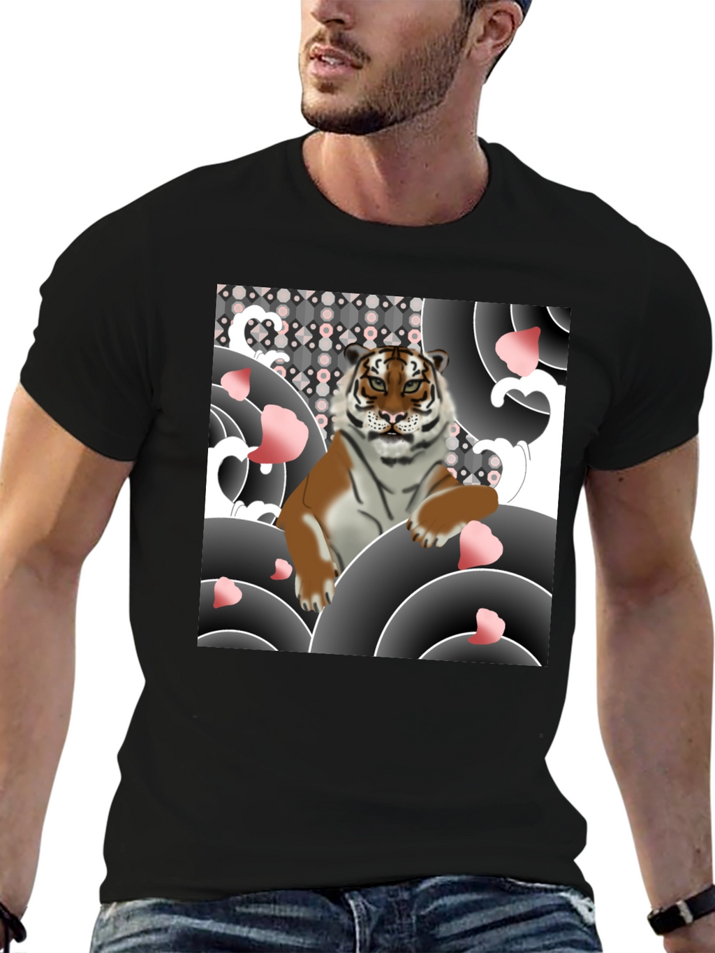 Tiger Graphic Black T-Shirt