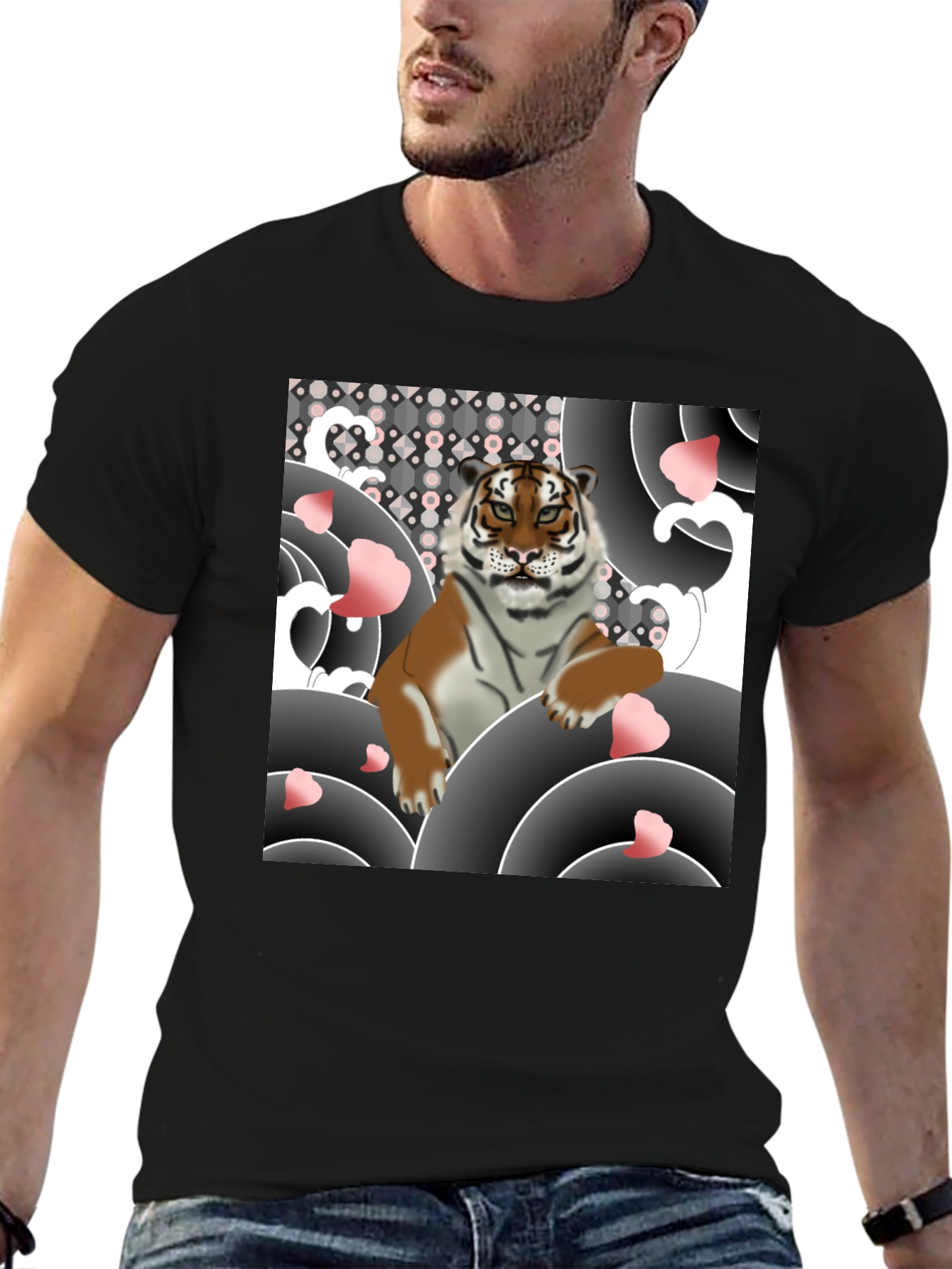 Tiger Graphic Black T-Shirt