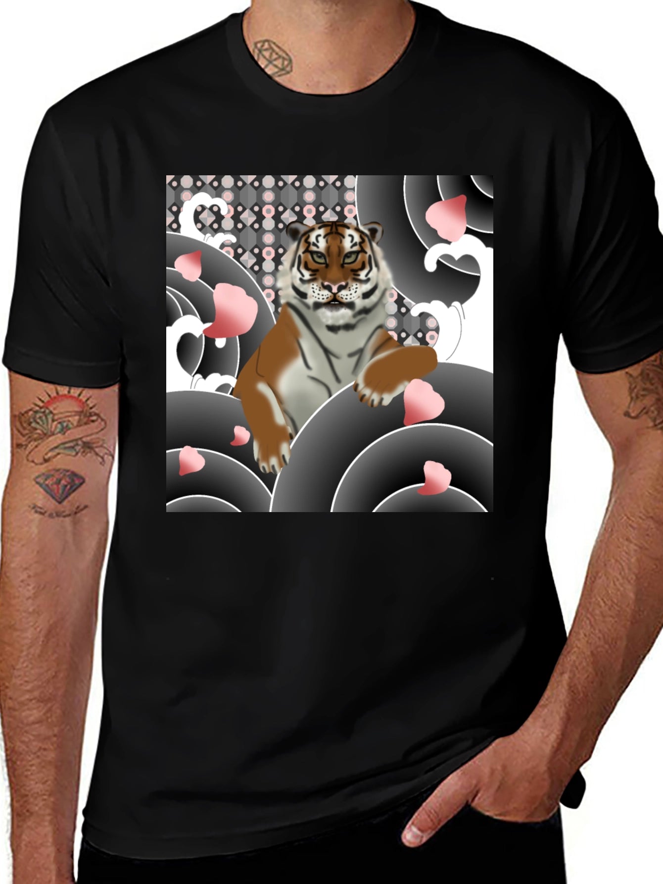 Tiger Graphic Black T-Shirt