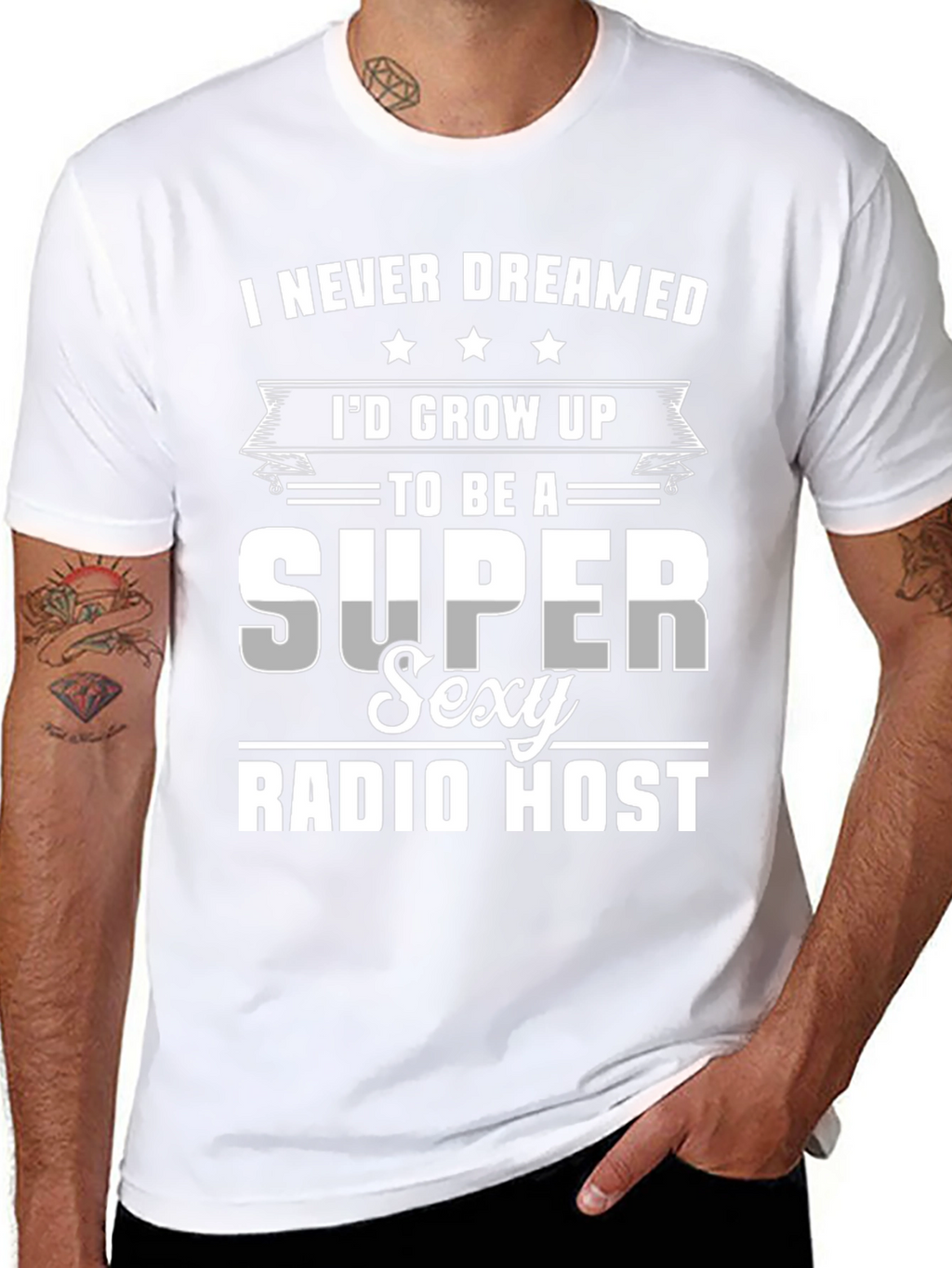 Super Sexy Radio Host Novelty Graphic T-Shirt