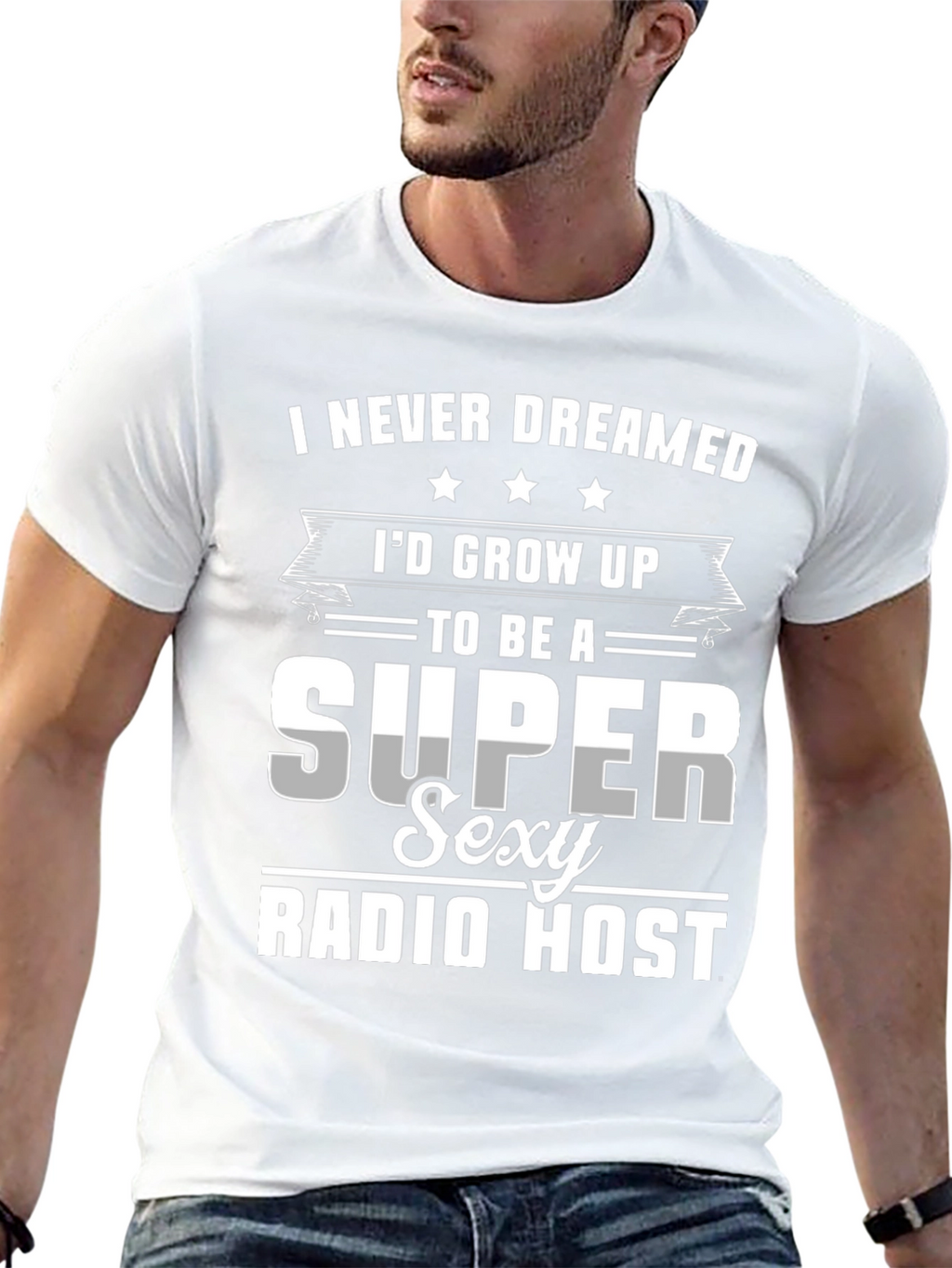 Super Sexy Radio Host Novelty Graphic T-Shirt