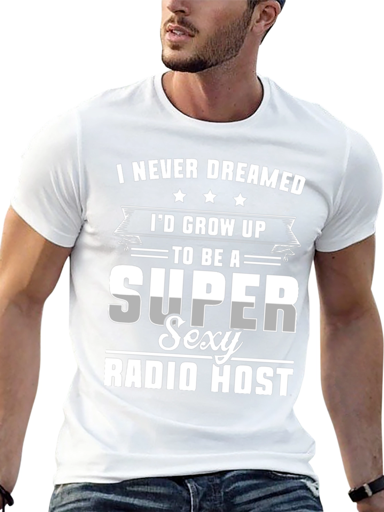 Super Sexy Radio Host Novelty Graphic T-Shirt