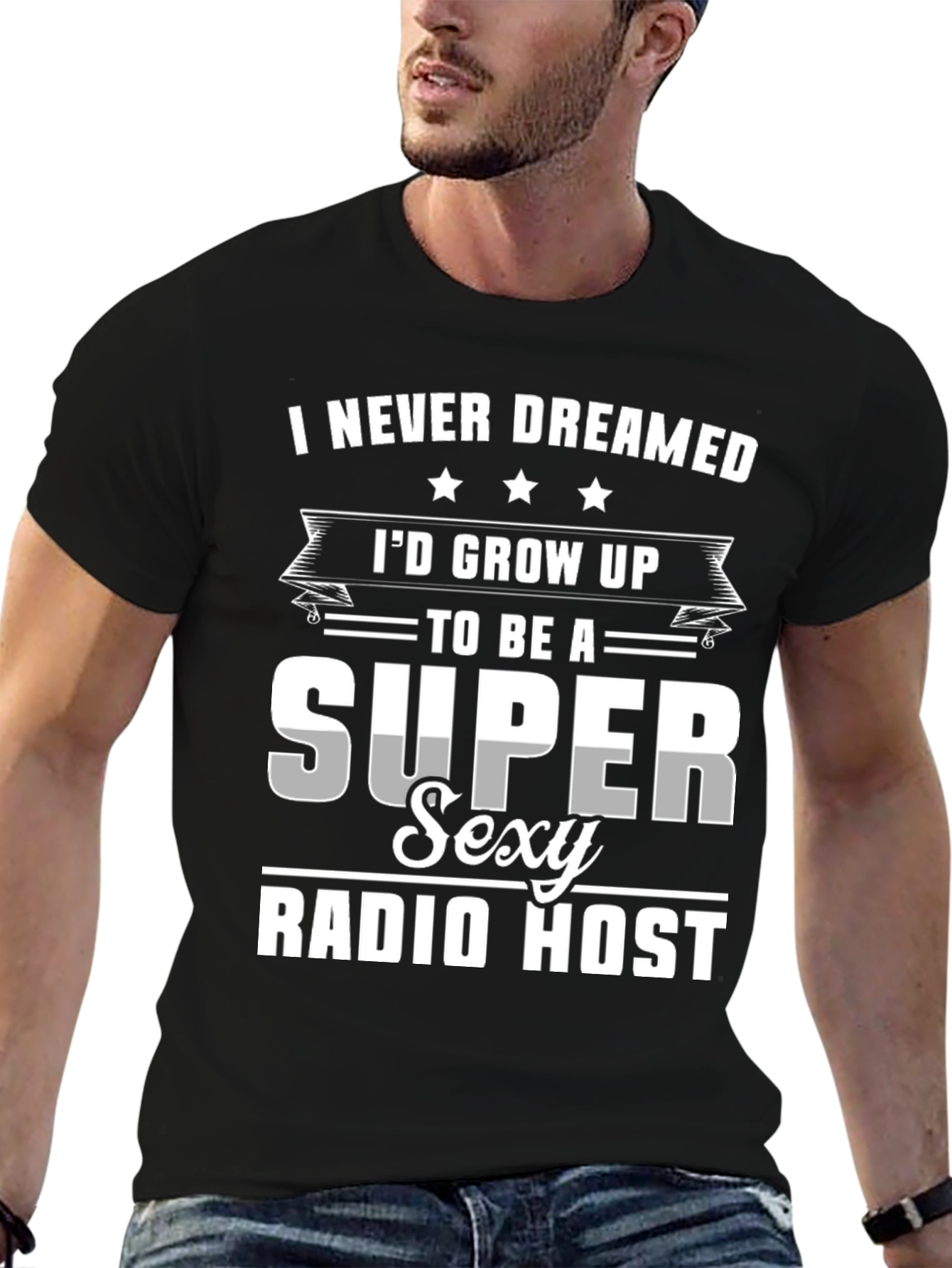 Super Sexy Radio Host Novelty Graphic T-Shirt