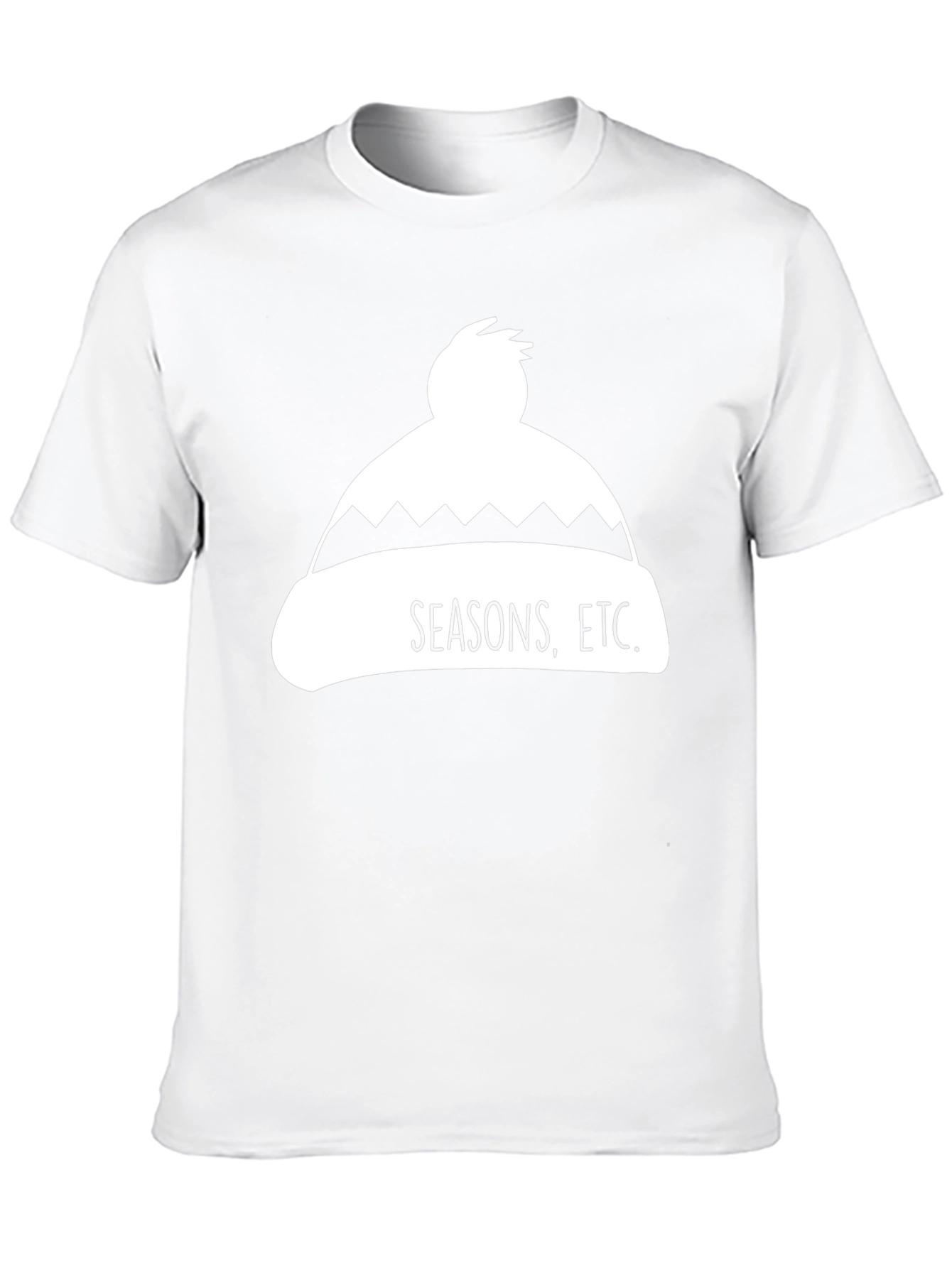 Seasons Etc. Winter Hat Graphic Tee - Black Cotton Blend