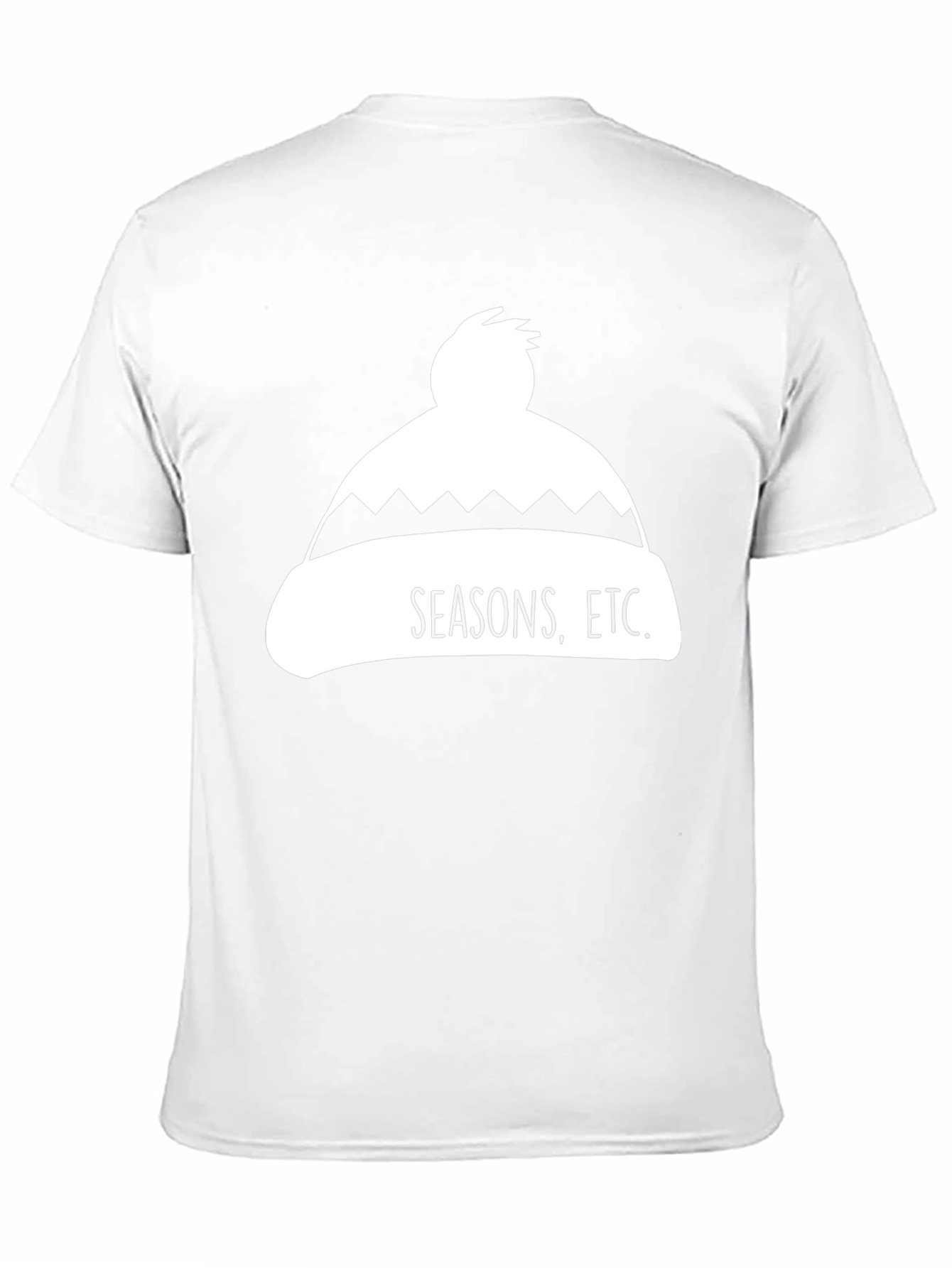 Seasons Etc. Winter Hat Graphic Tee - Black Cotton Blend