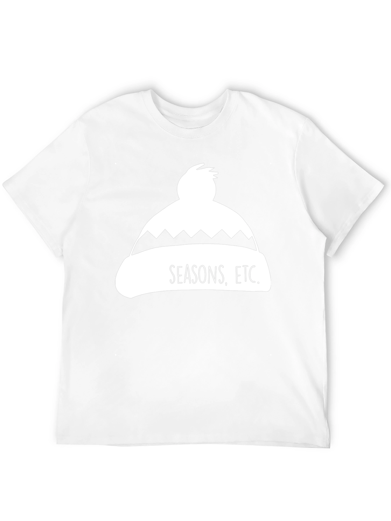 Seasons Etc. Winter Hat Graphic Tee - Black Cotton Blend