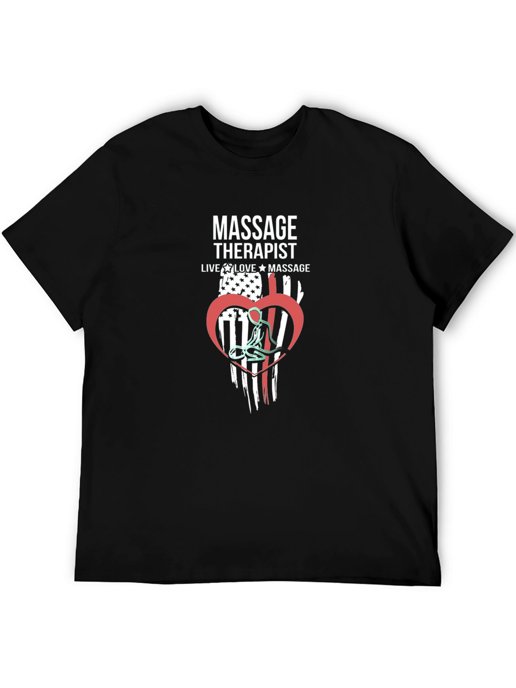 Massage Therapist Flag Graphic T-Shirt