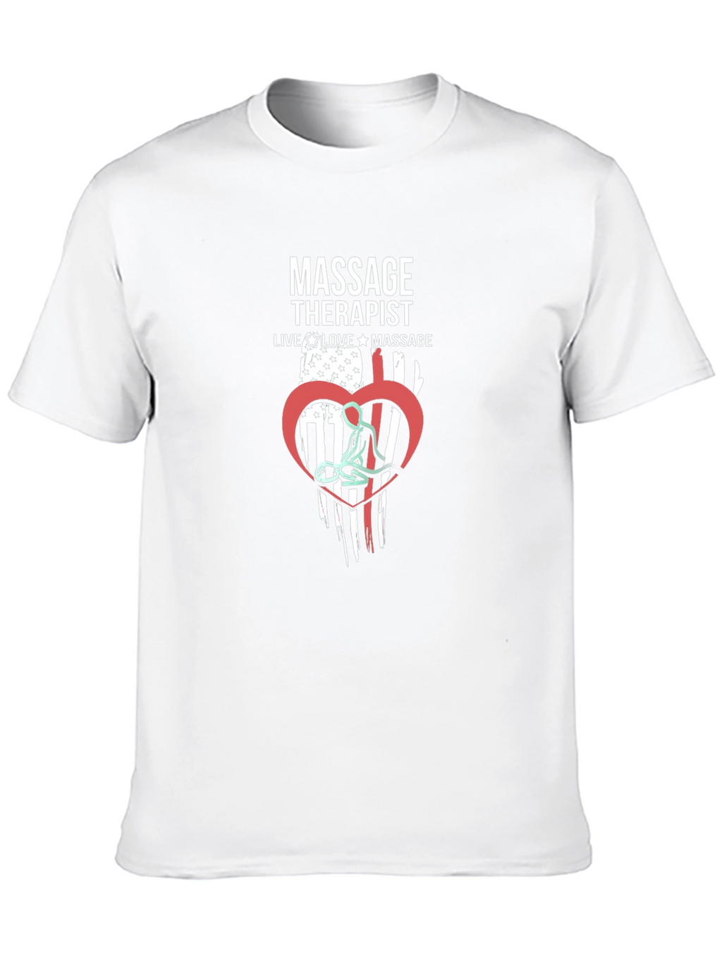 Massage Therapist Flag Graphic T-Shirt