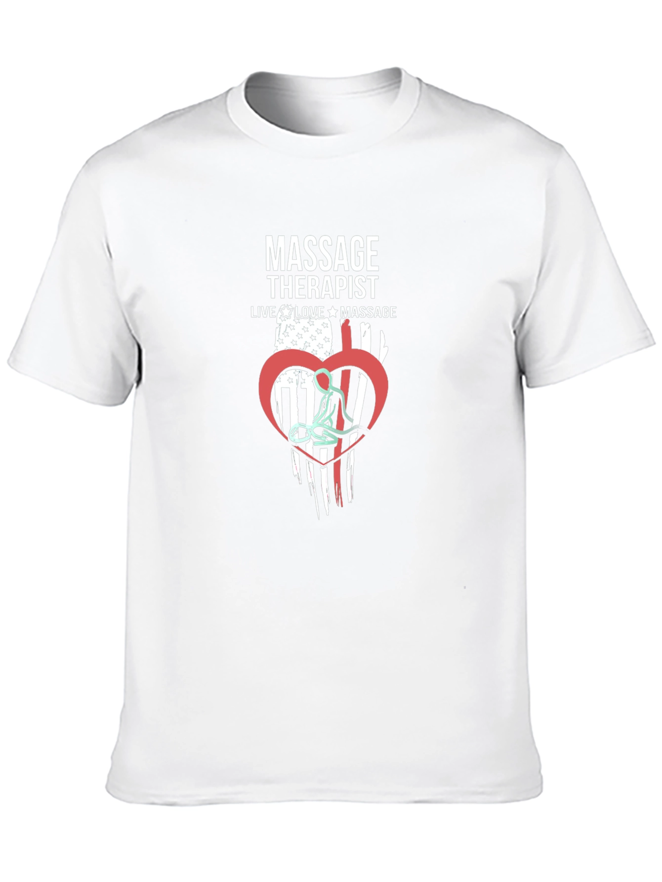 Massage Therapist Flag Graphic T-Shirt