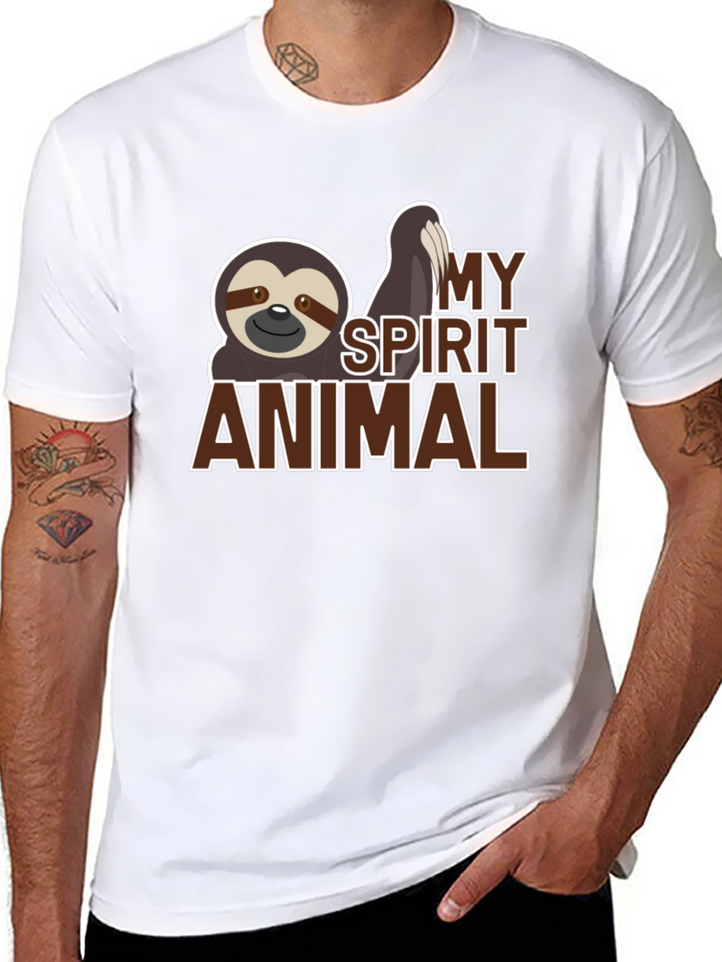 Sloth Spirit Animal Graphic T-Shirt
