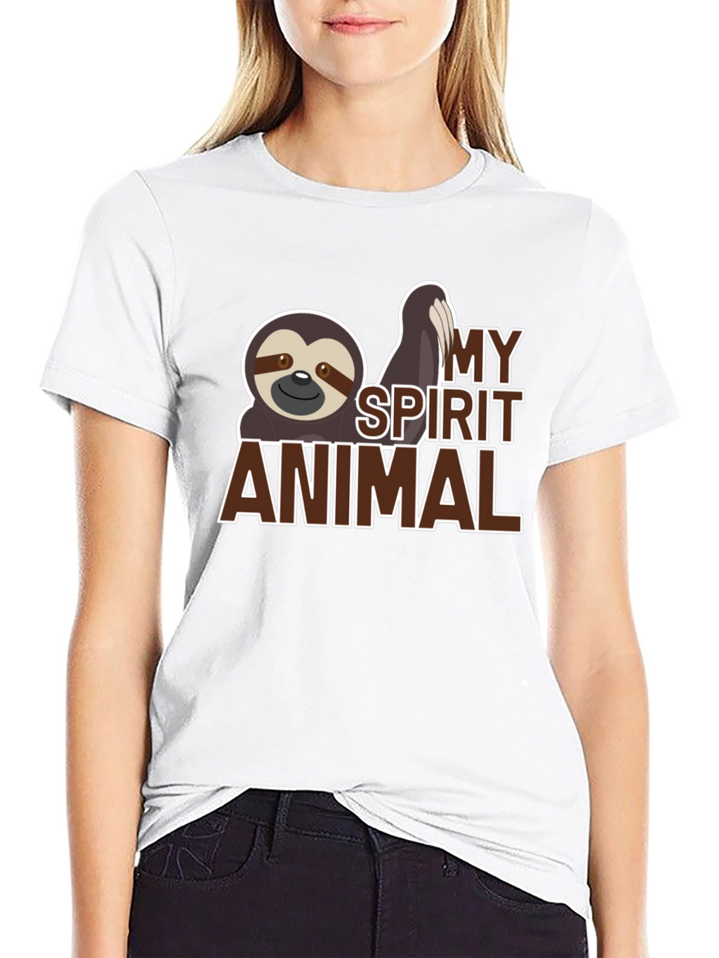 Sloth Spirit Animal Graphic T-Shirt