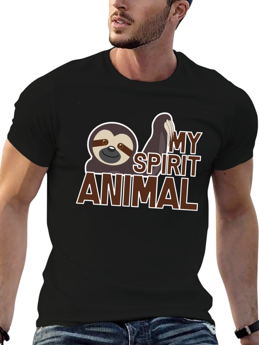 Sloth Spirit Animal Graphic T-Shirt