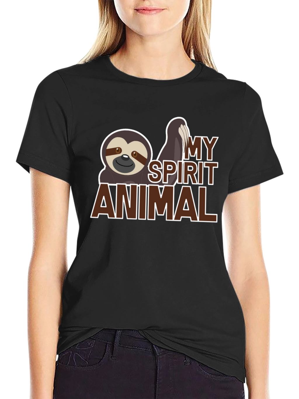 Sloth Spirit Animal Graphic T-Shirt