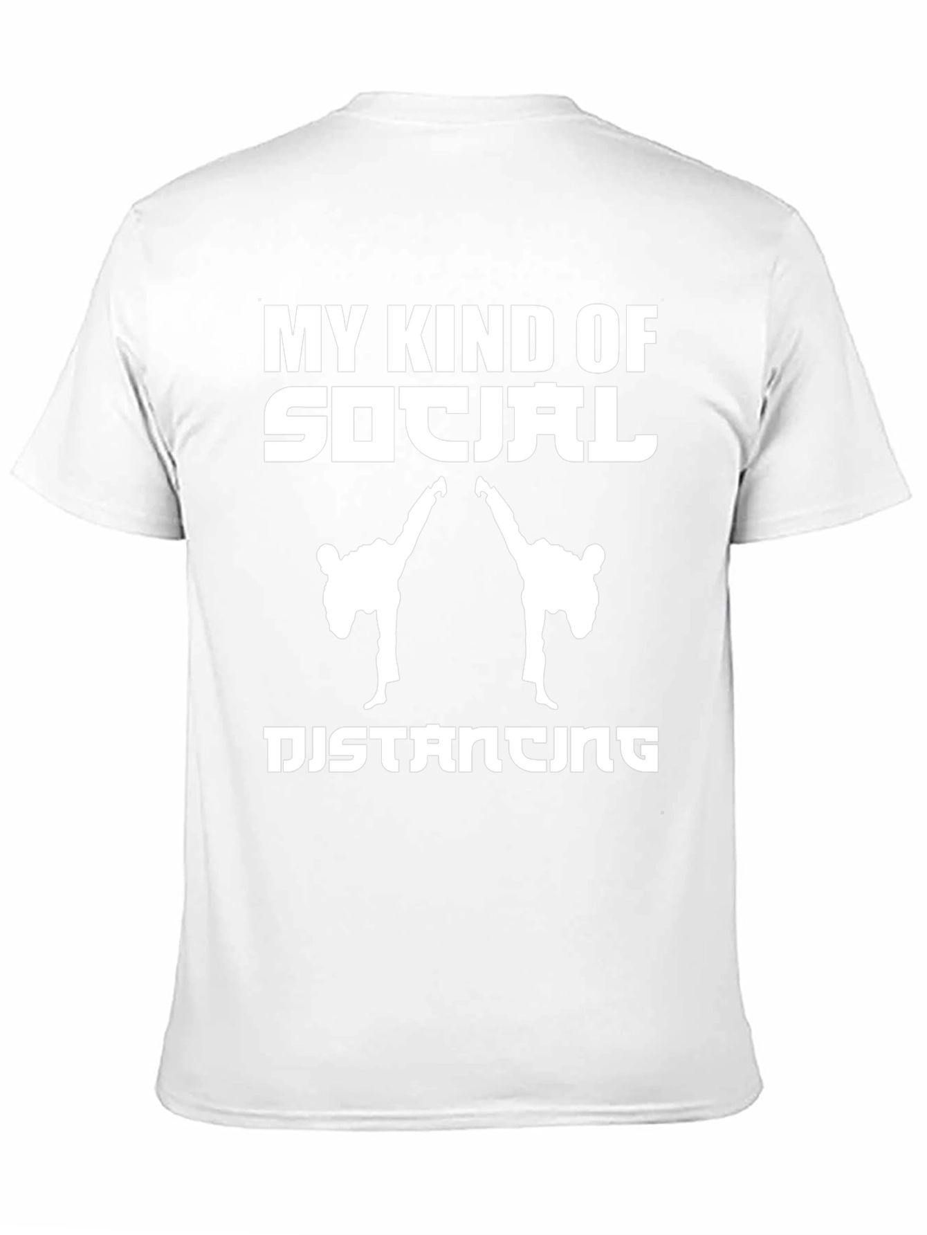 Social Distancing Martial Arts Black T-Shirt