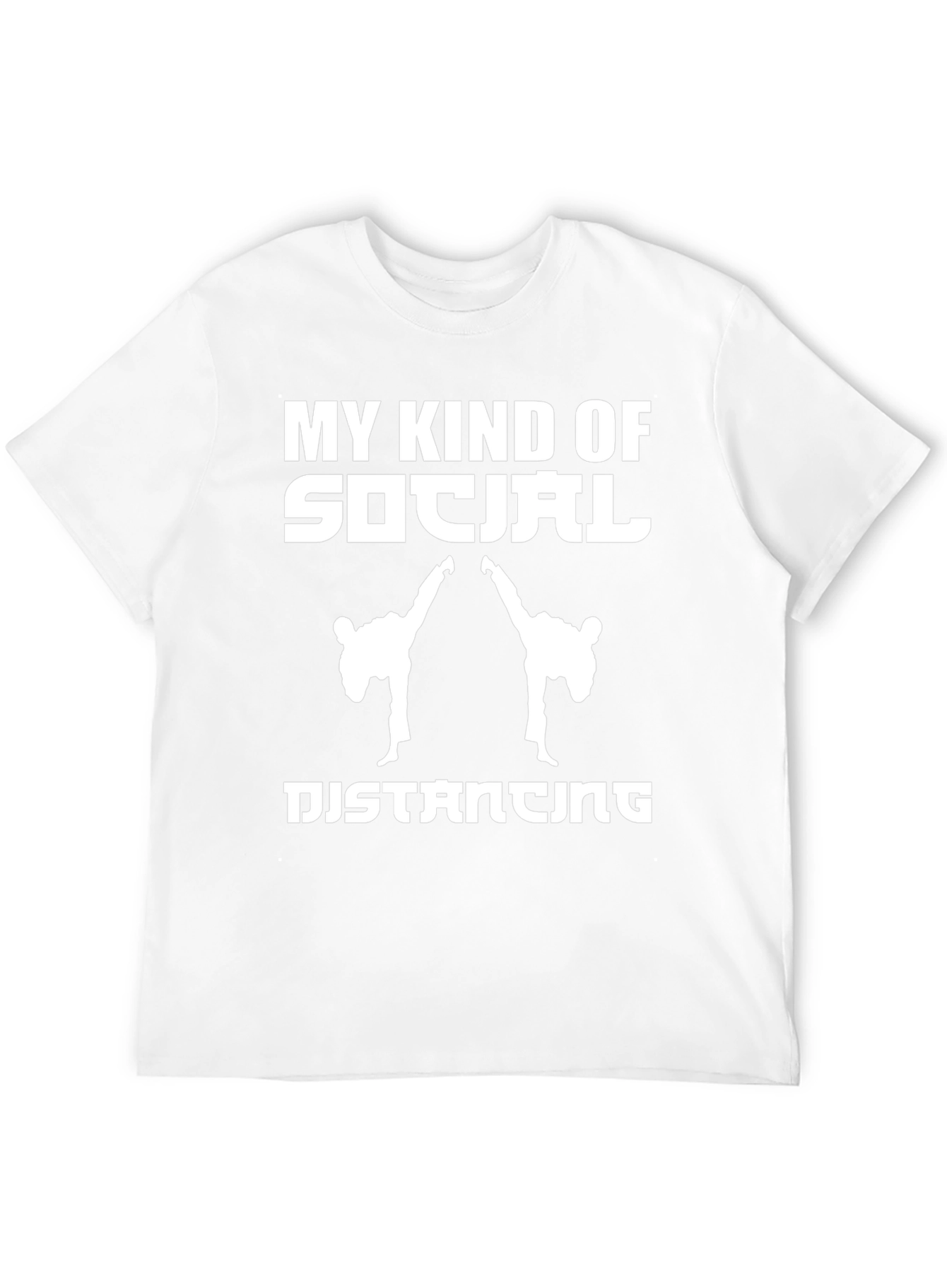 Social Distancing Martial Arts Black T-Shirt