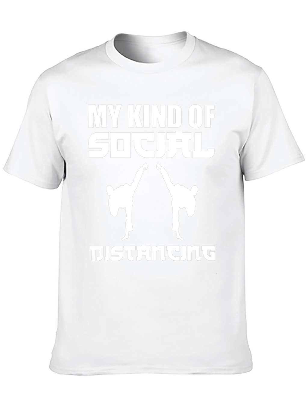 Social Distancing Martial Arts Black T-Shirt