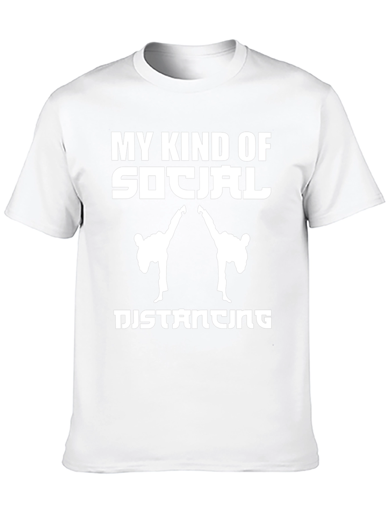 Social Distancing Martial Arts Black T-Shirt