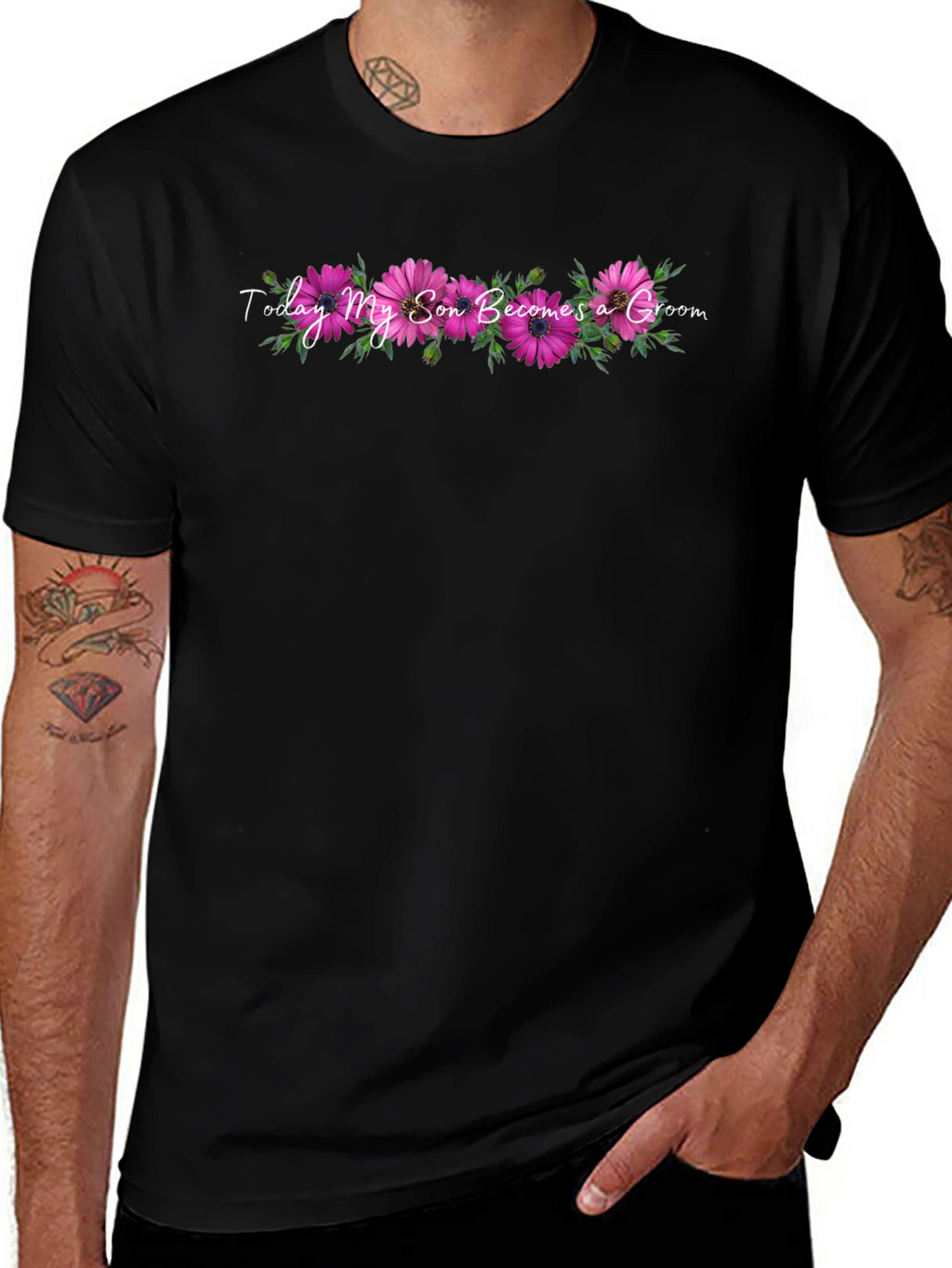 Today My Son Becomes a Groom Floral T-Shirt