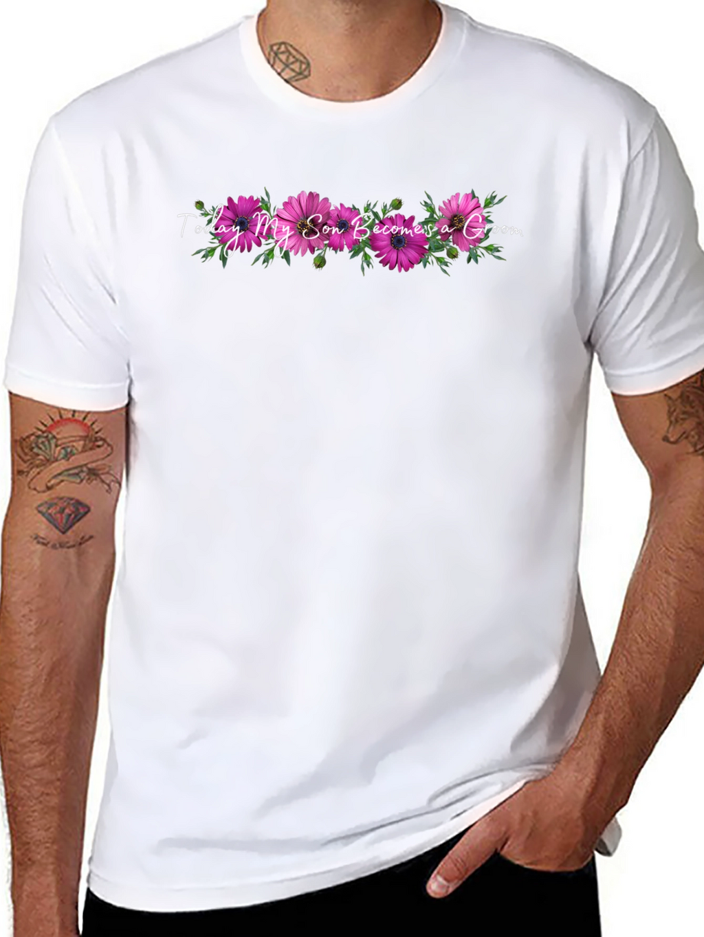 Today My Son Becomes a Groom Floral T-Shirt