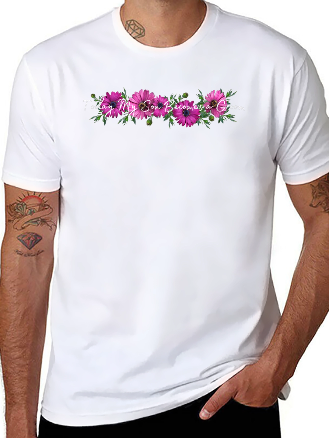 Today My Son Becomes a Groom Floral T-Shirt
